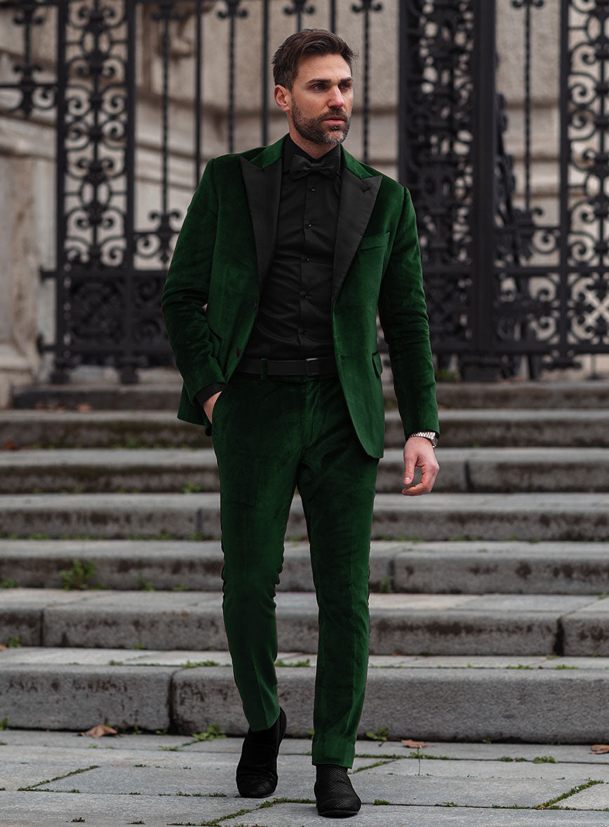 StudioSuits Green Velvet Tuxedo Jacket - view 2