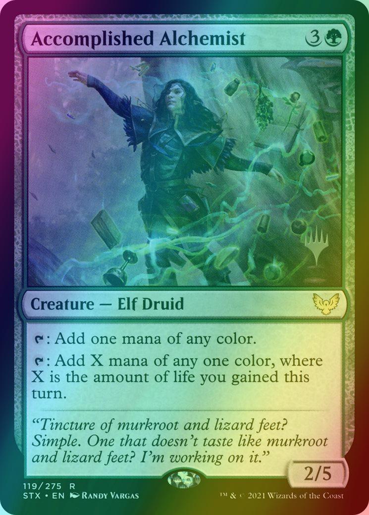Accomplished alchemist promo – Magic Accomplished Alchemist [Promo Pack] [119p] [Strixhaven: School of Mages Promos] [Foil]