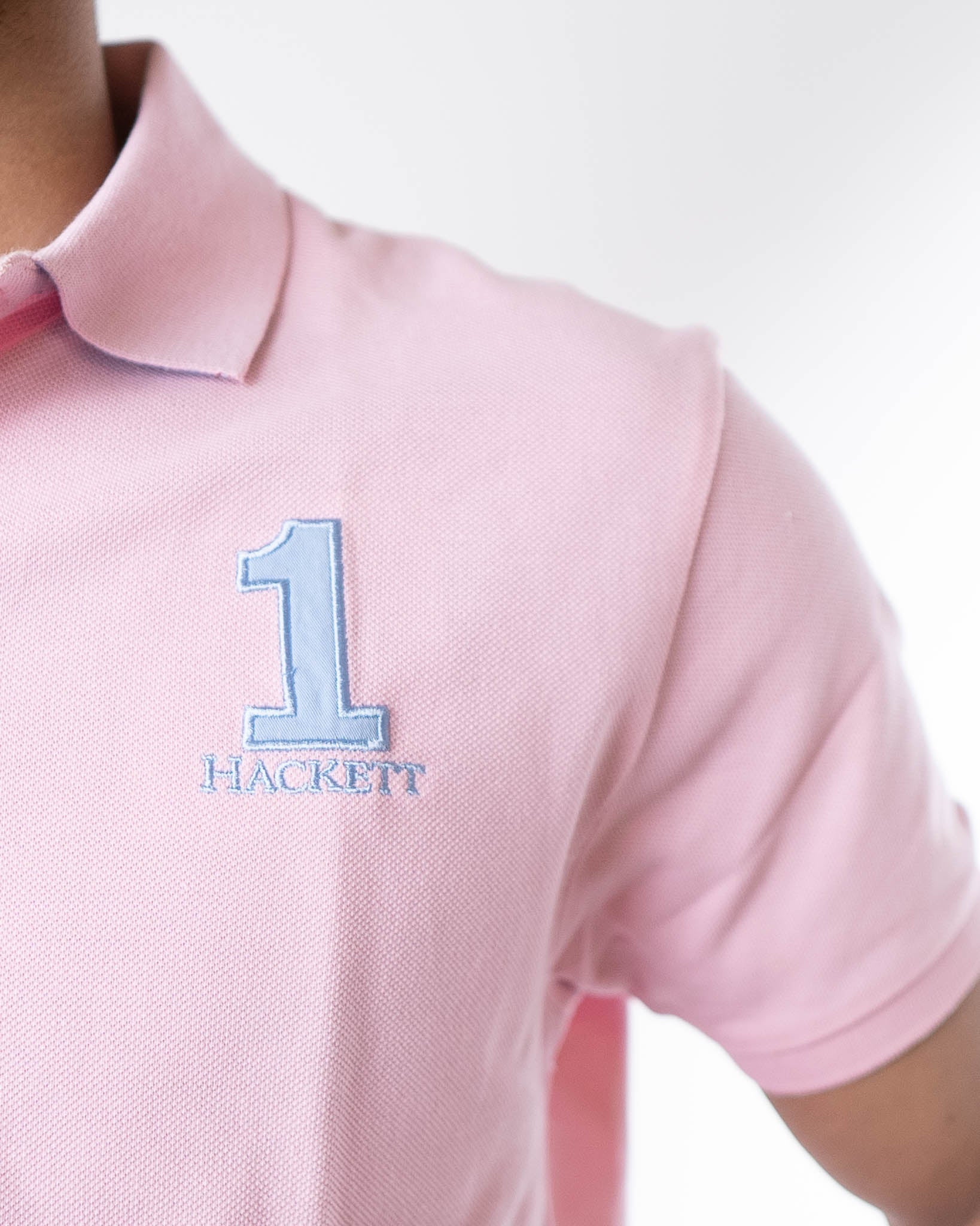 Hackett Light Pink Solid Polo T-Shirt - view 2