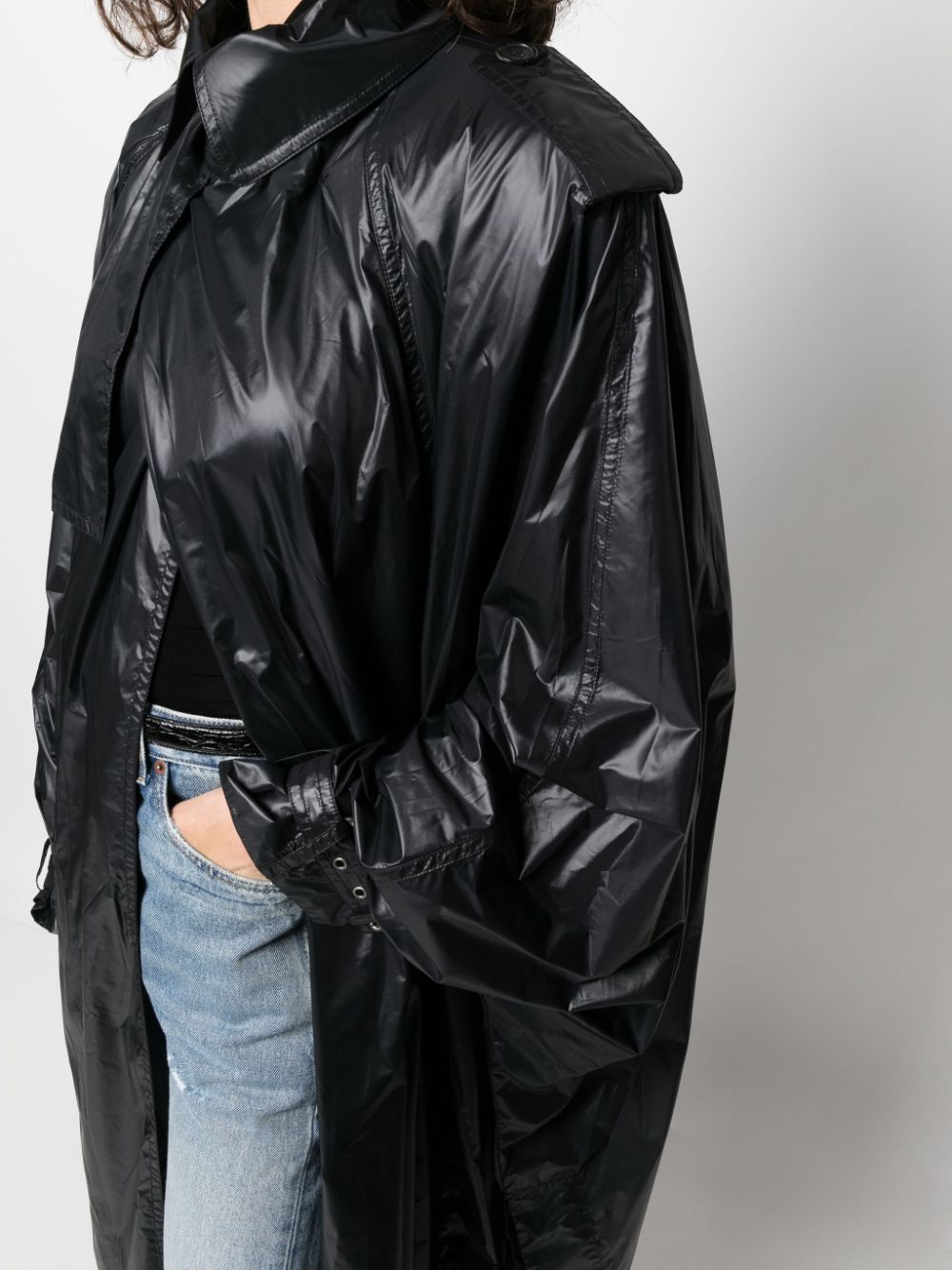 Saint Laurent shoulder-pad Oversized Trench Coat - view 2