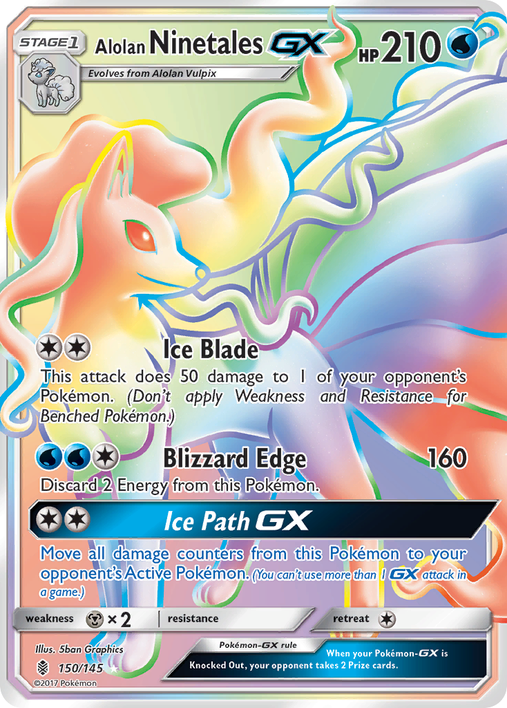 Rare secret sm2-150 – Pokémon Alolan Ninetales-GX - 150/145 - Rare Secret [sm2-150] [Secret] - Alolan Ninetales-GX - 150/145 - Rare Secret