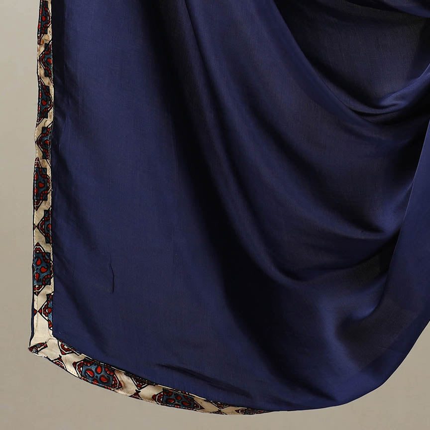NOORI BAZAR Beige - 3pc Modal Silk Ajrakh Print Kurta with Plain Dupatta 07 - view 4