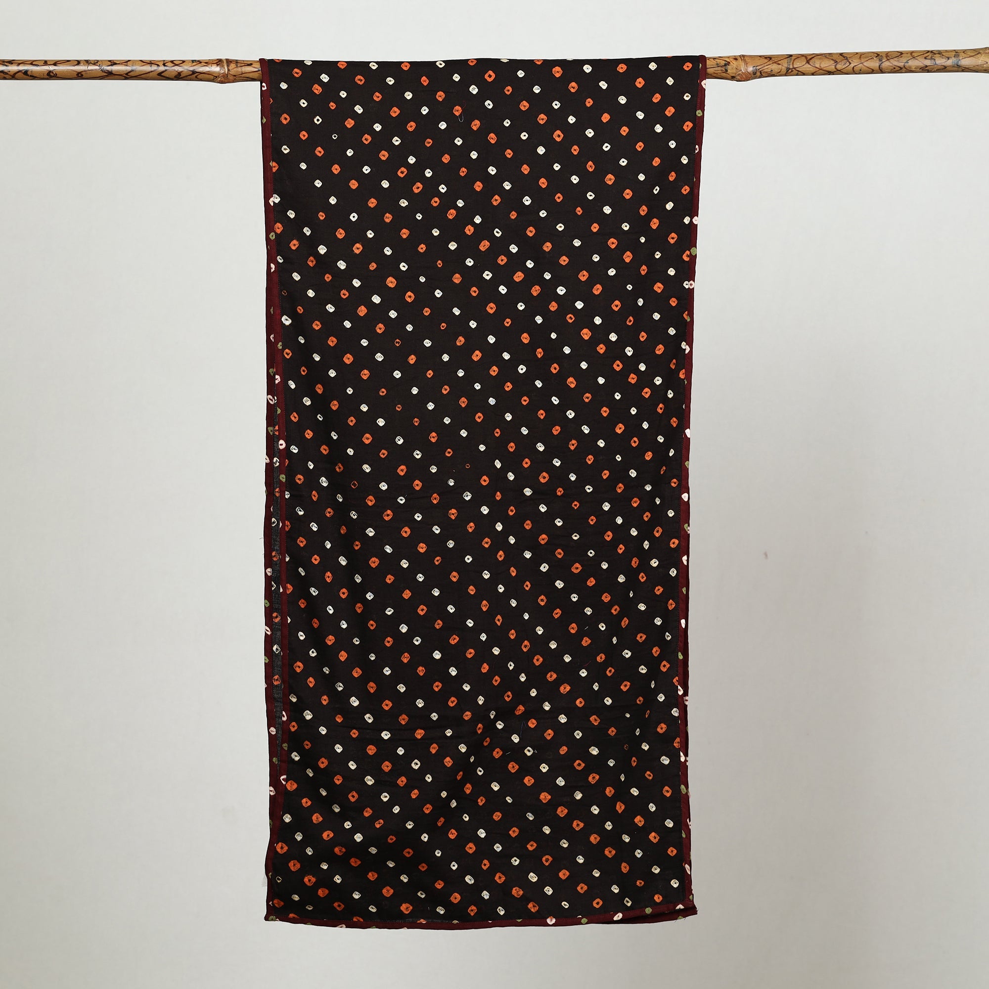 STOLES & SCARVES Black - Bandhani Tie-Dye Cotton Stole 11 - view 2