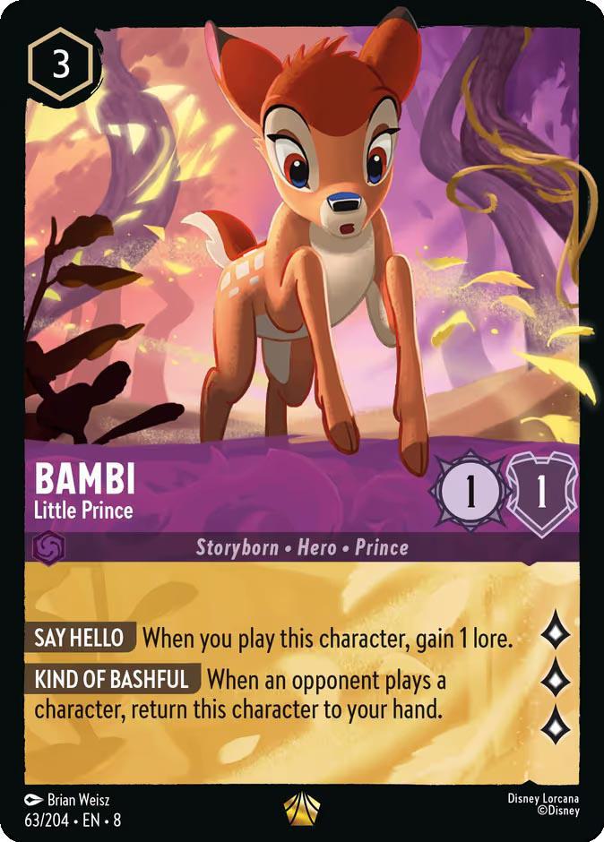 Lorcana Bambi - Little Prince - 63/204 [Reign of Jafar] [Non-Foil]