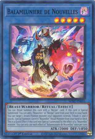 Yu-Gi-Oh! Balameuniere de Nouvelles - WISU-EN033 - Super Rare - 1st Edition