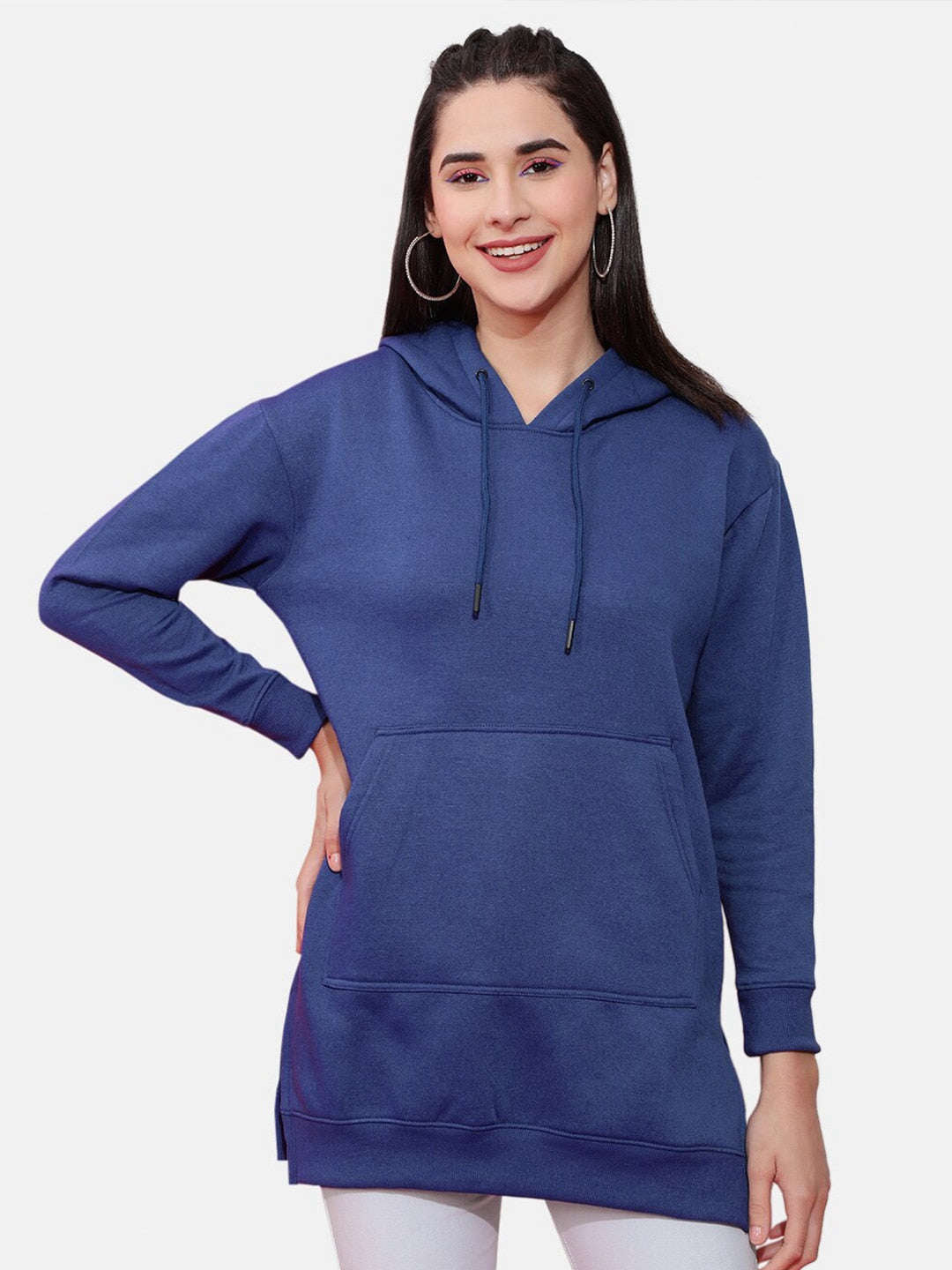 Freehand By The Indian Garage Co Women's Solid Regular Fit Sweatshirt