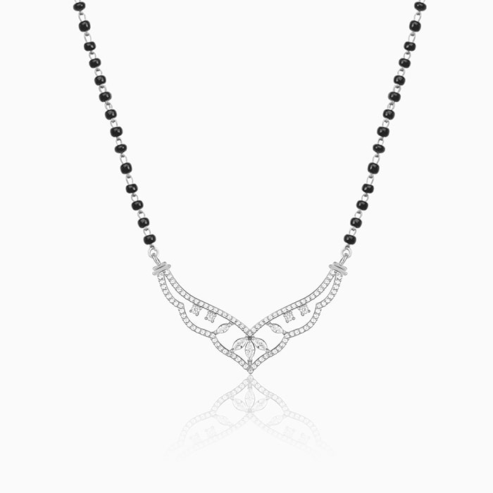 GIVA Jewellery Silver Crown Mangalsutra