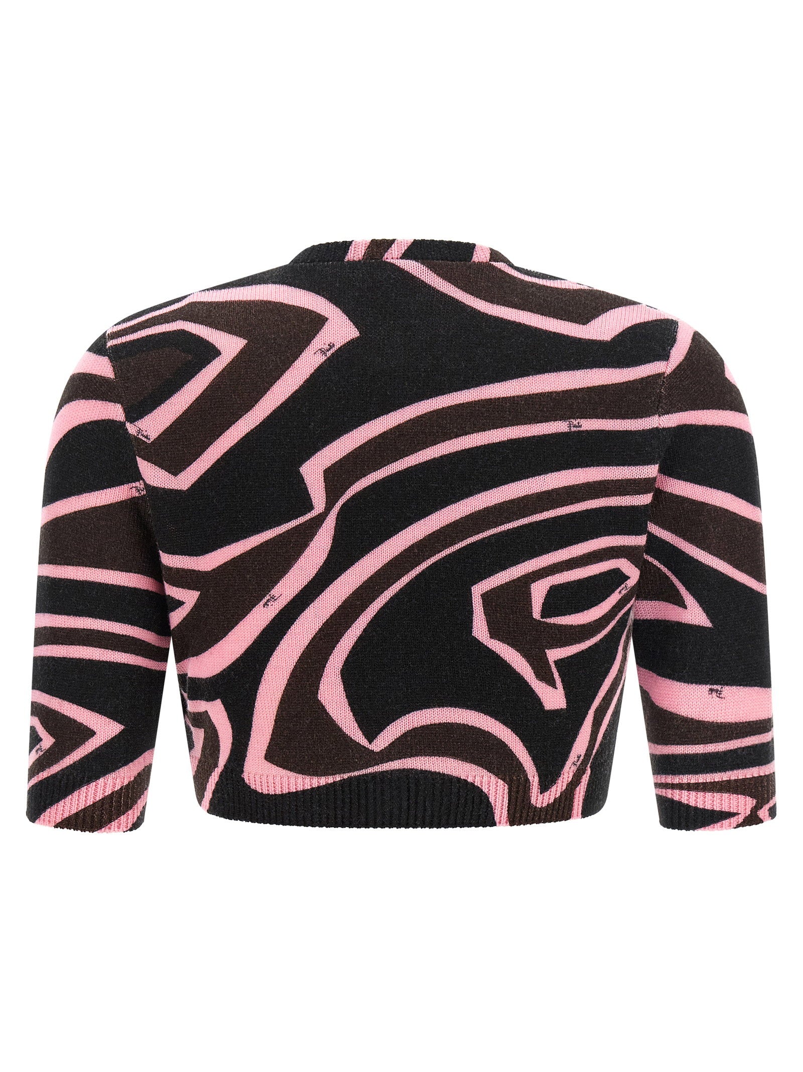 Emilio Pucci Onde Cropped Cardigan – 99% wool 1% nylon - view 2