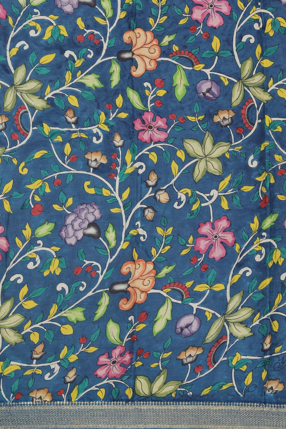 Kalanjali Kalamkari Hand-Painted Silk Saree – Women's - view 4