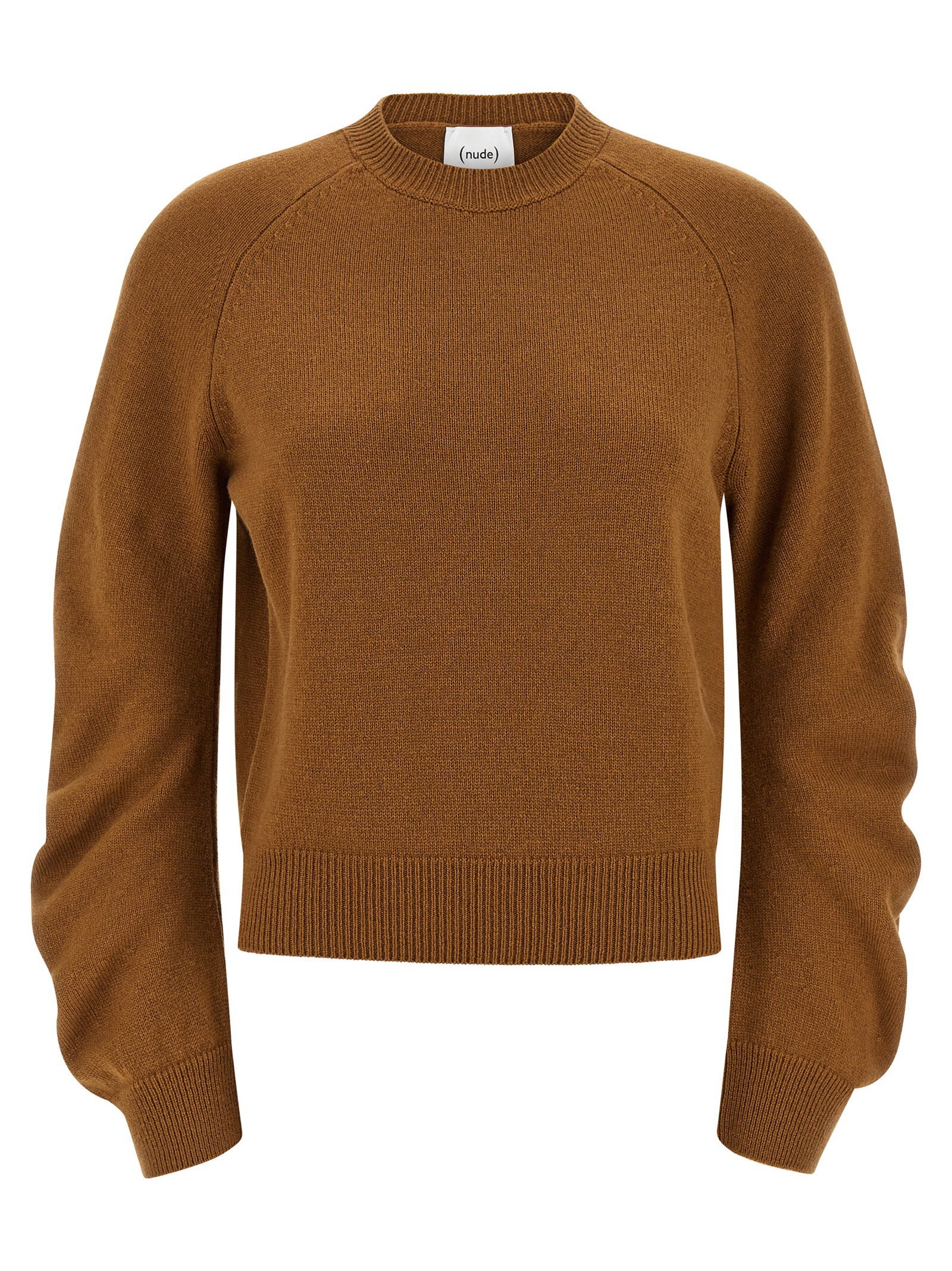 Nude Curved Sleeve Sweater – 100% virgin wool