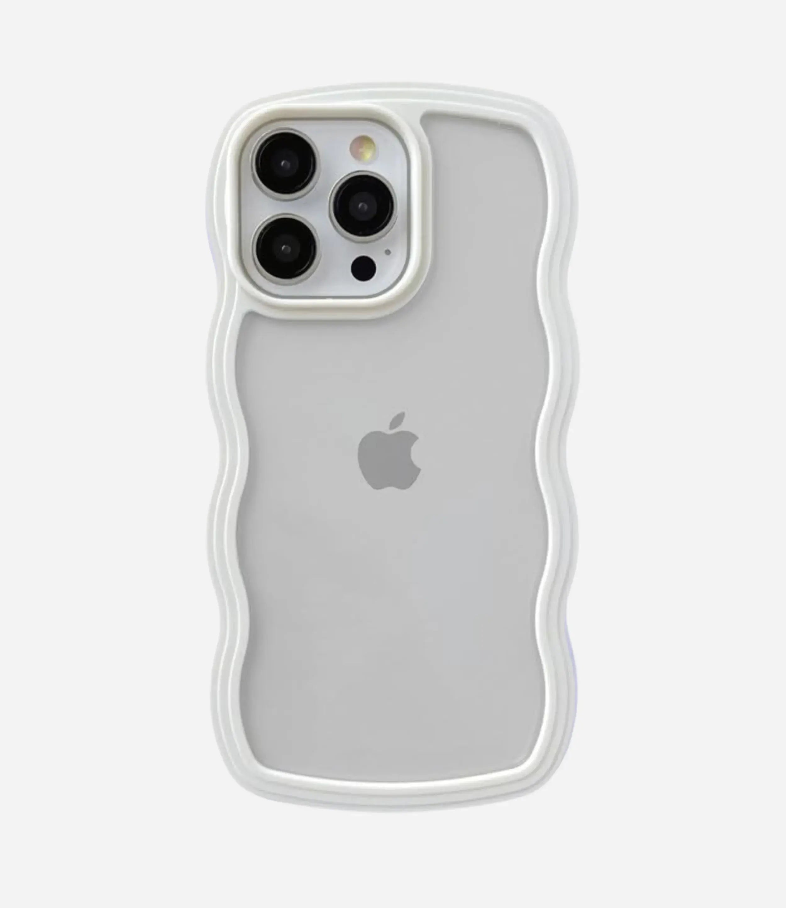 The Case Company White Wavy Clear Soft iPhone Case