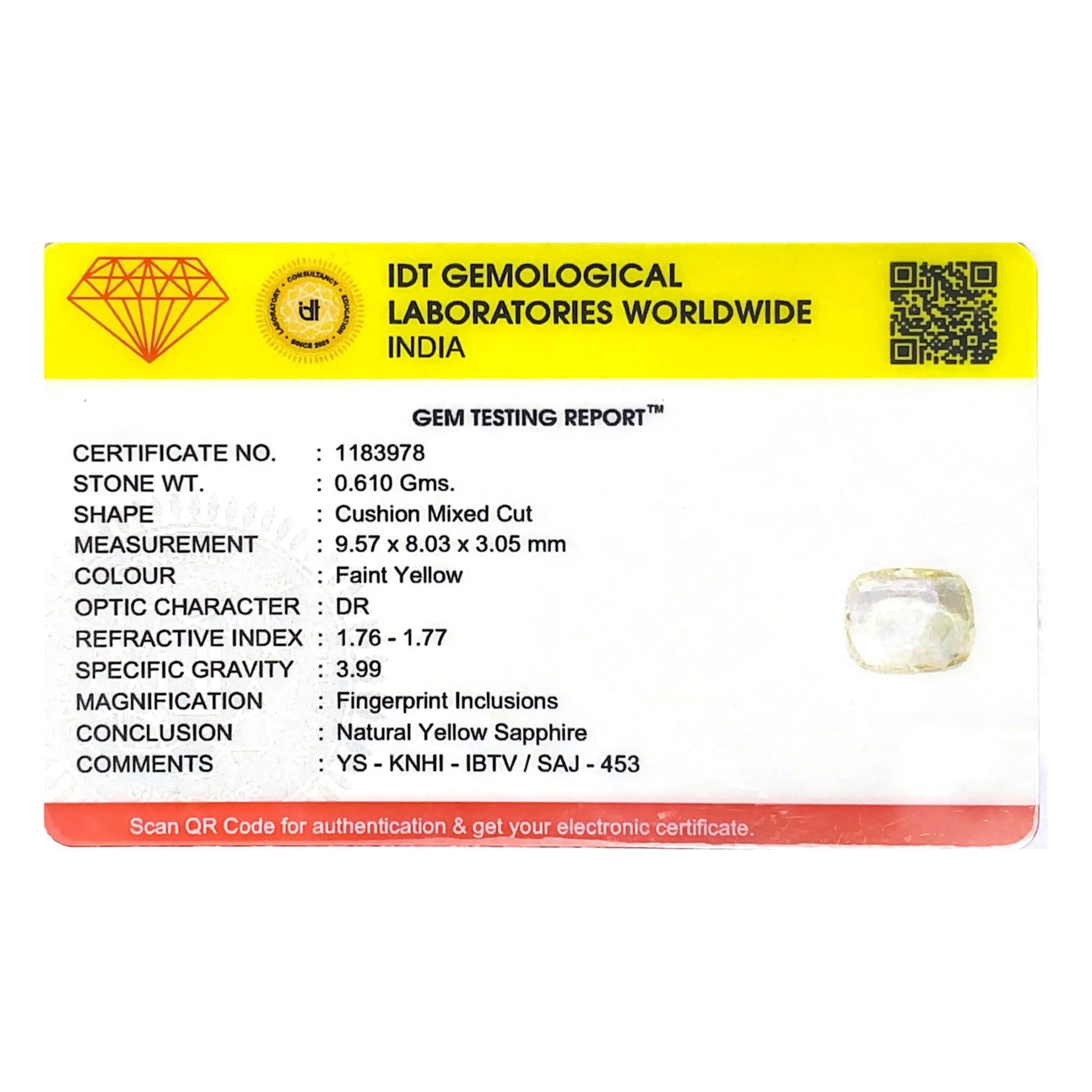 Pramogh Yellow Sapphire - 3.05 Carat - view 4