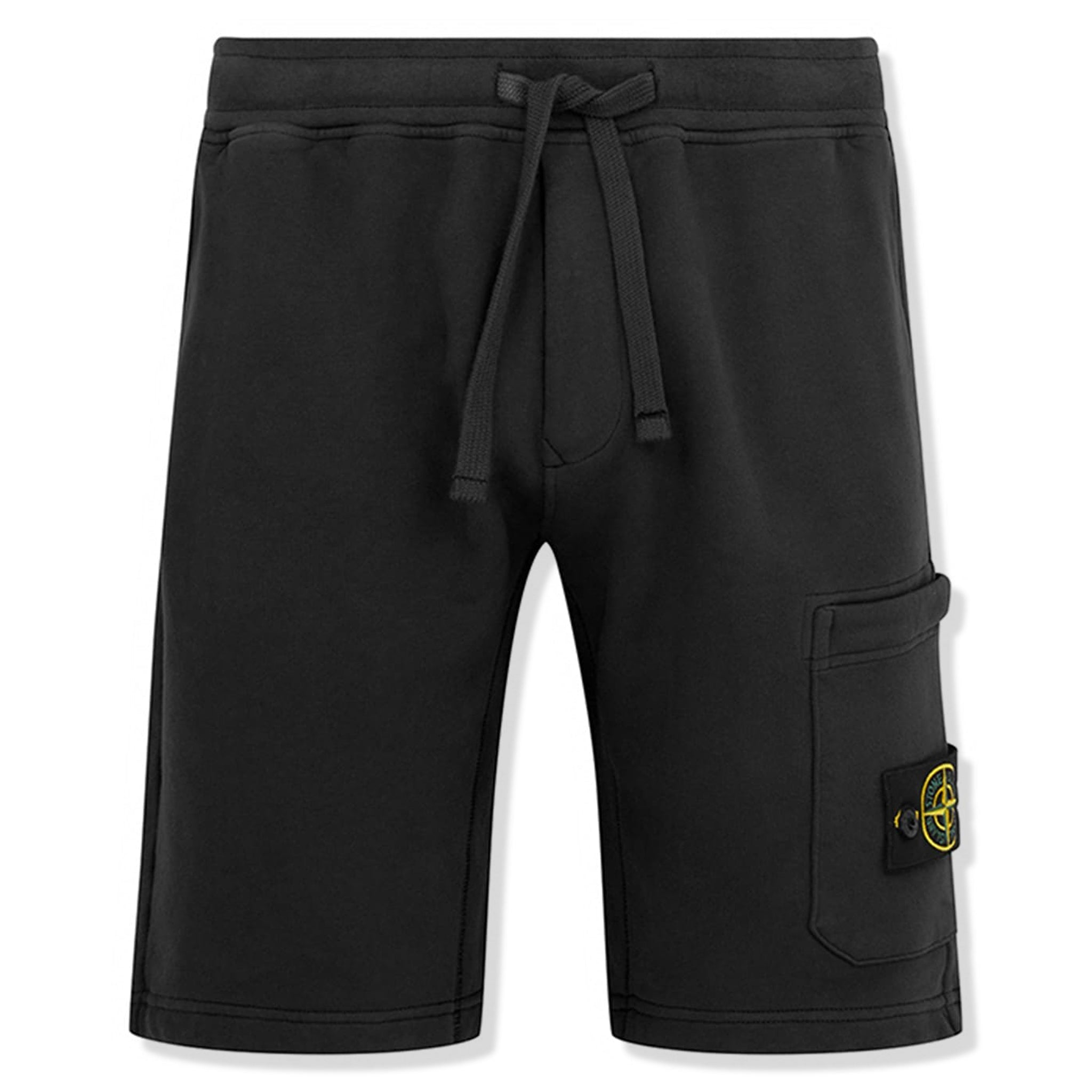 Stone Island Black Cotton Shorts