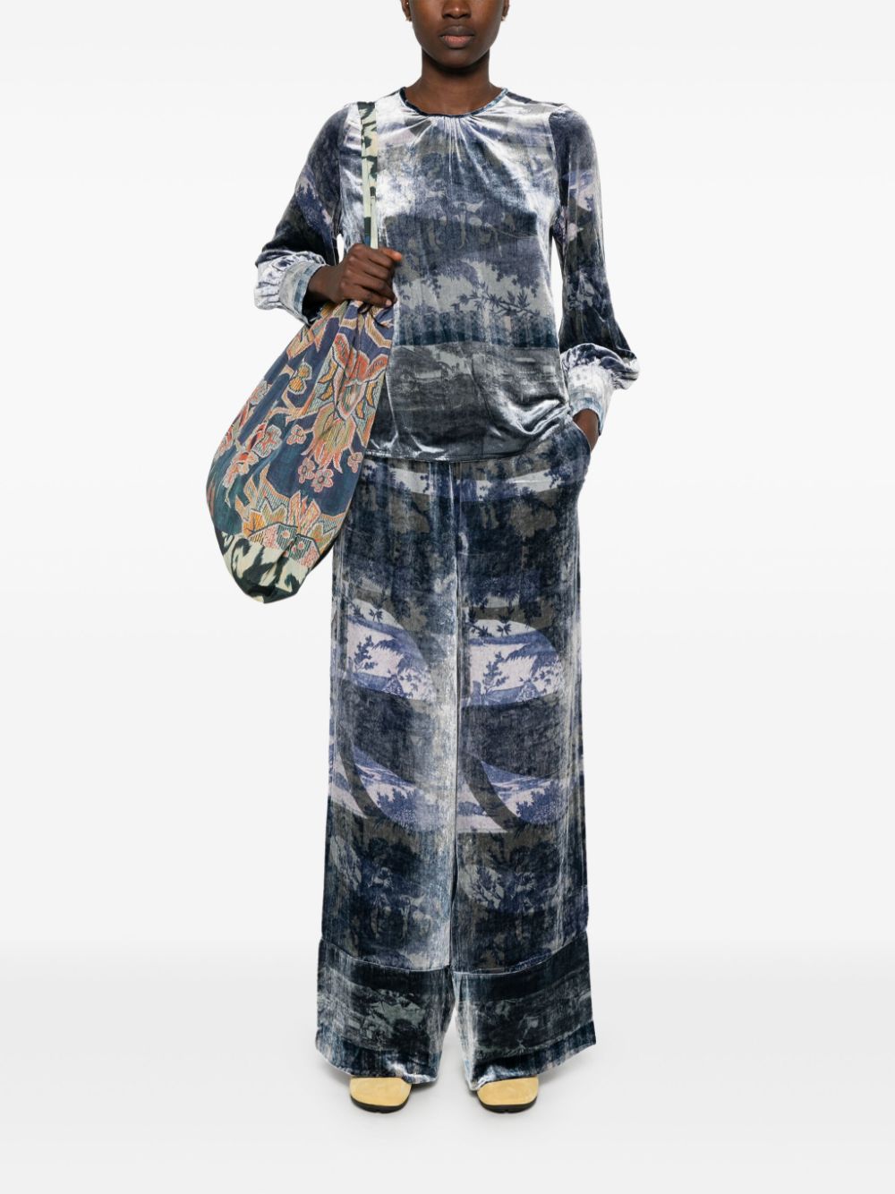 Pierre Louis Mascia Silk printed blouse – Viscose 82%, Silk 18% - view 3