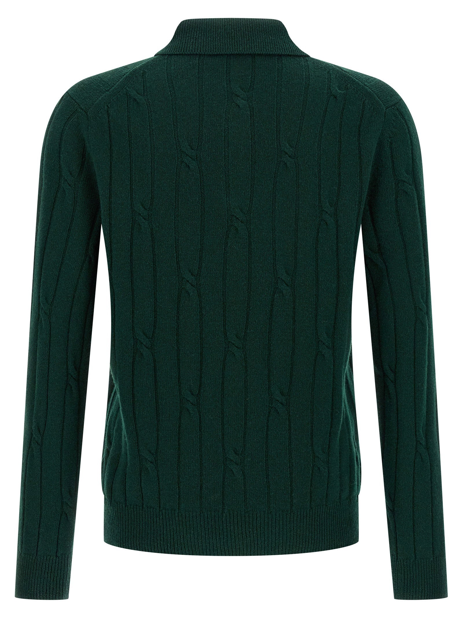 Zanone Braided Wool Polo Shirt - view 2