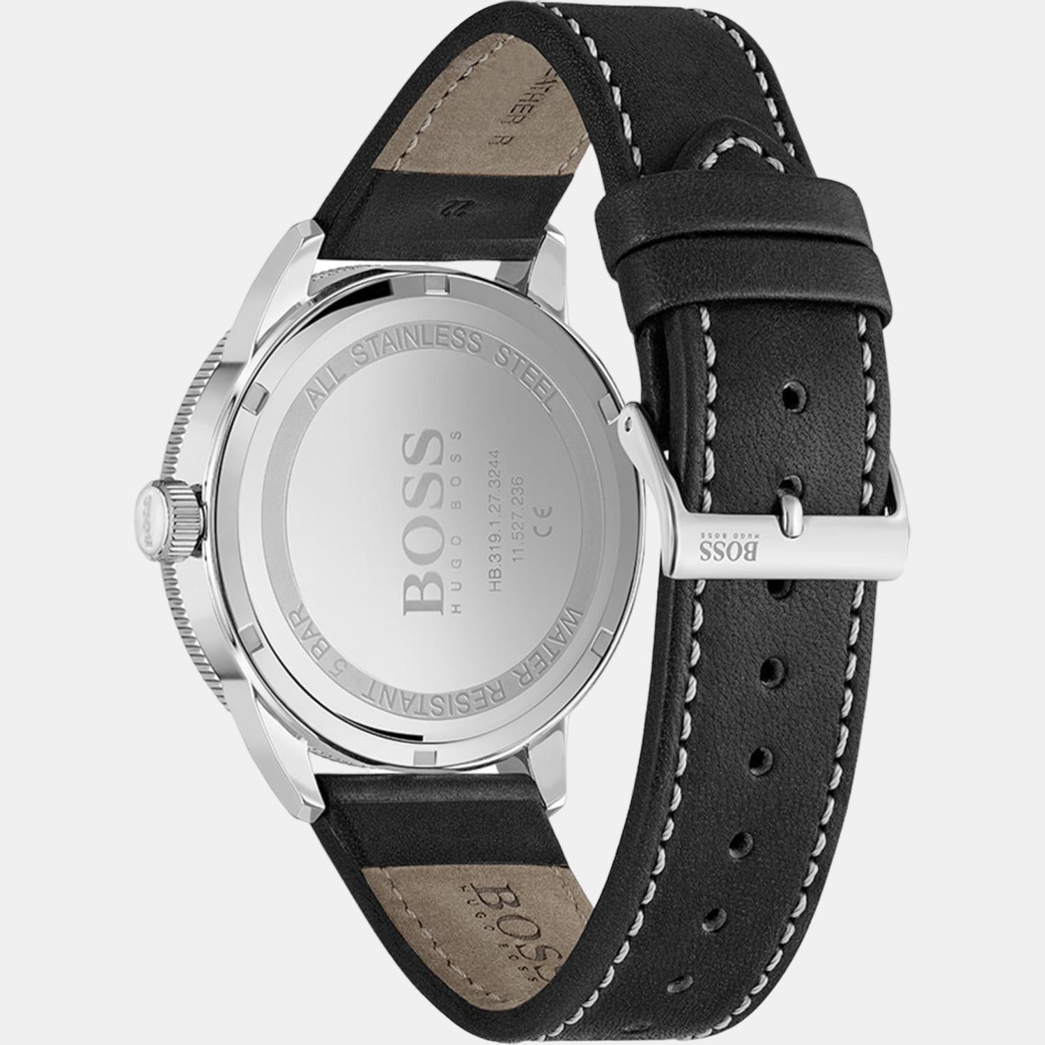 Boss Drifter Men Quartz Black Dial Analog Leather Watch 1513898 - view 3