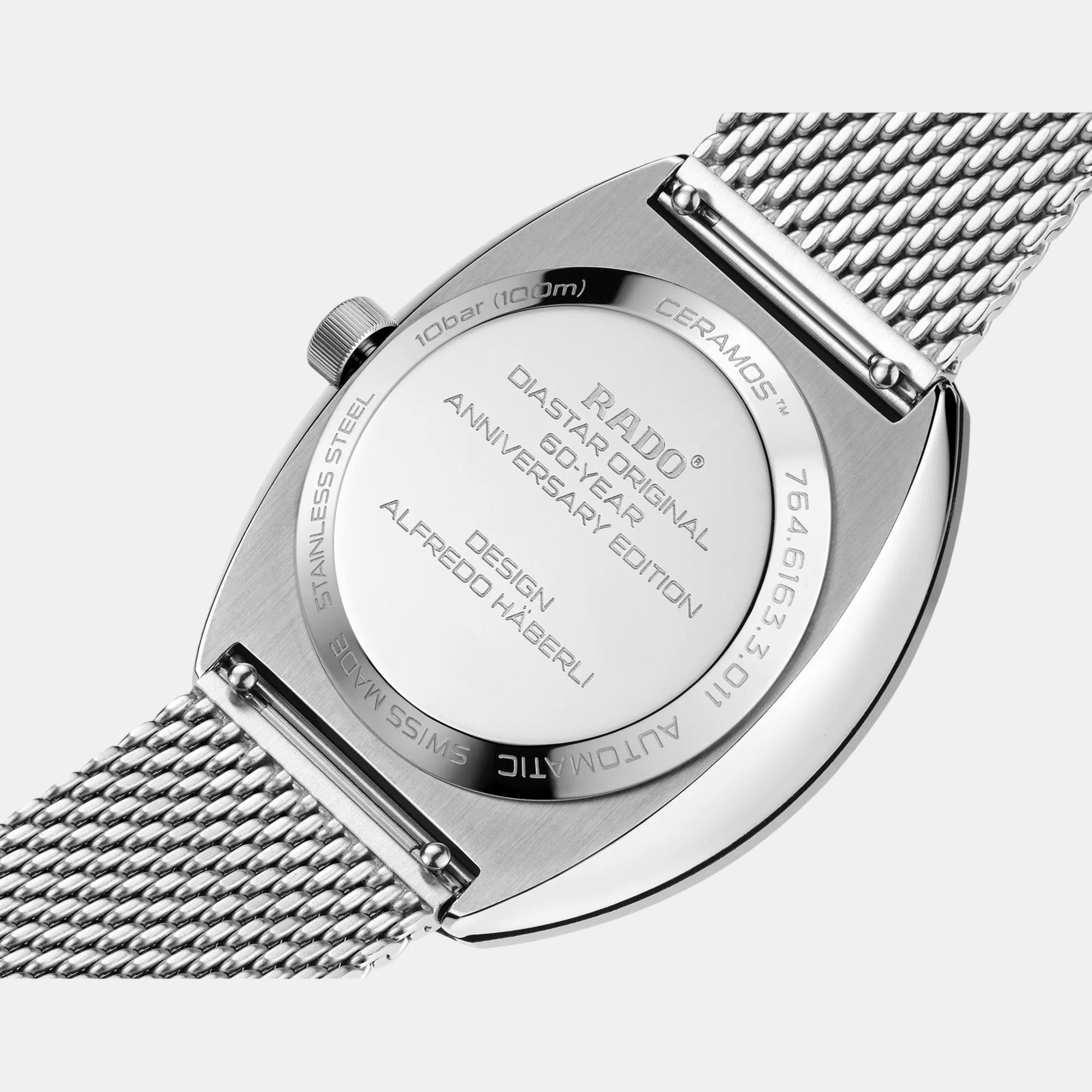 Rado Diastar Unisex Automatic Grey Dial Analog Stainless Steel Watch R12163118 - view 3