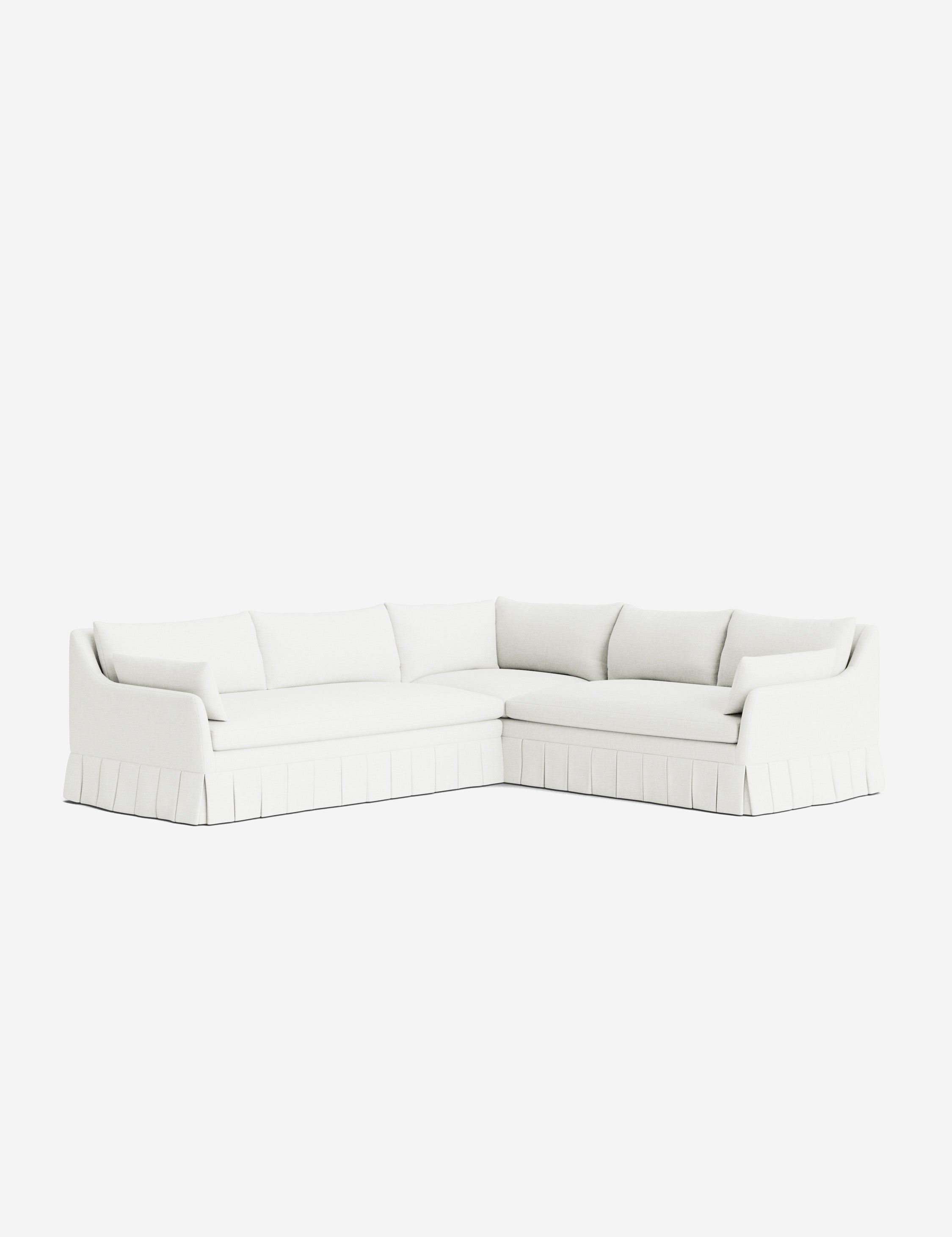 Lulu and Georgia Portola Luxe Depth Pleated Corner Sectional Sofa - view 28