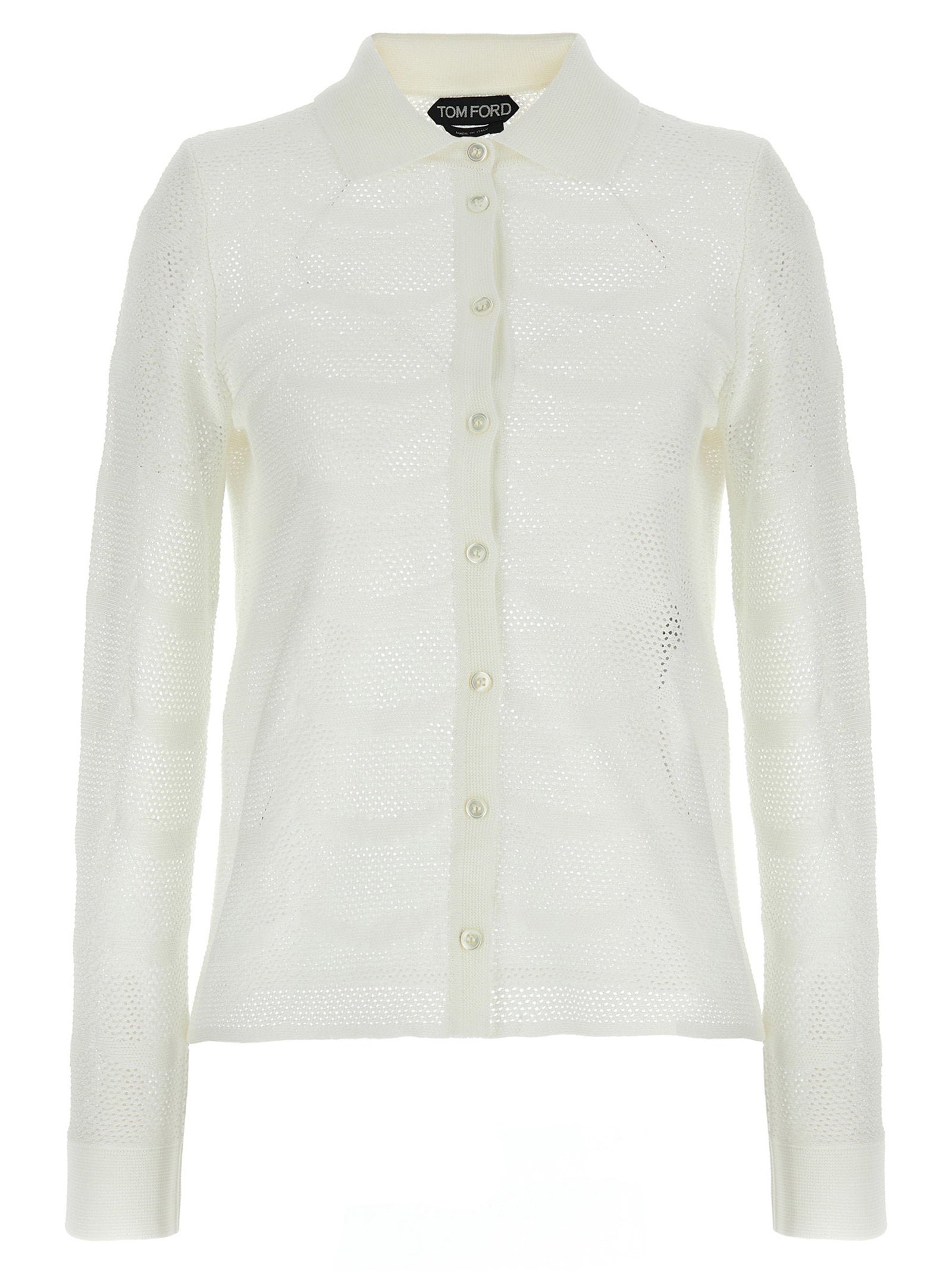 Tom Ford Openwork Cardigan – 57% cotton, 43% silk
