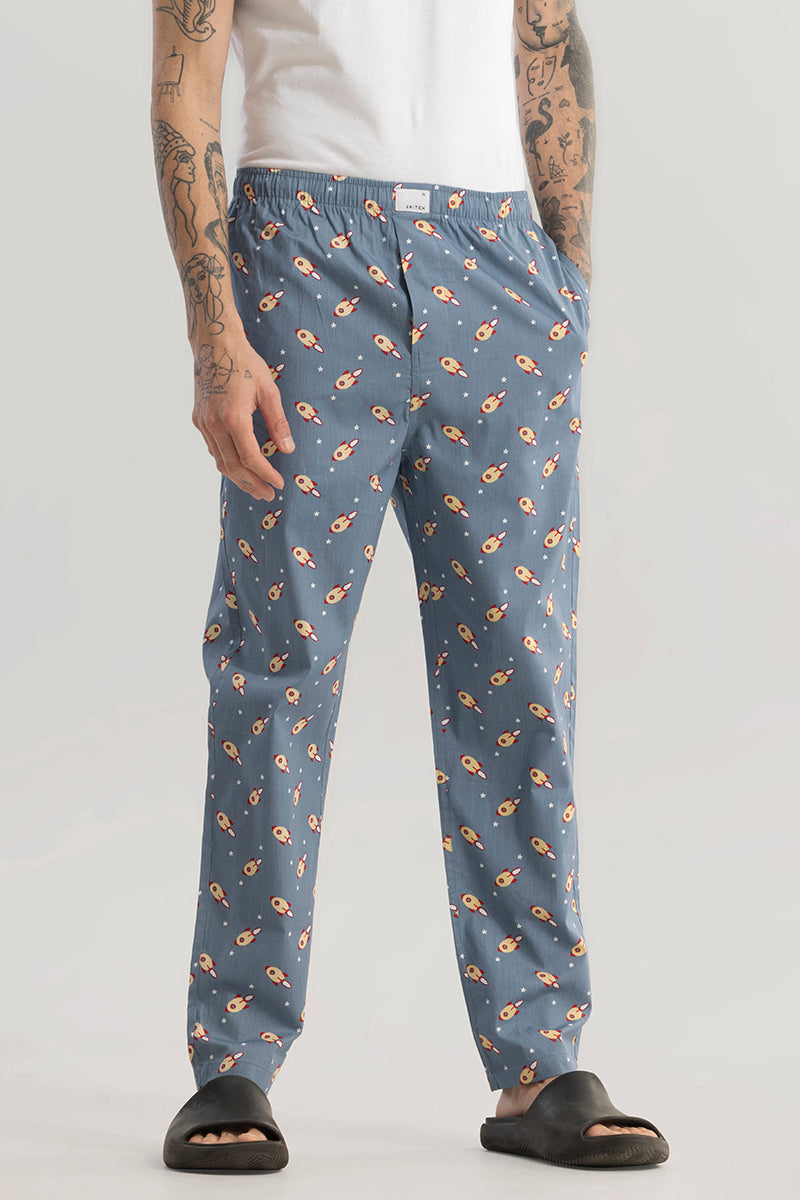 SNITCH Rocket Print Grey Pyjama