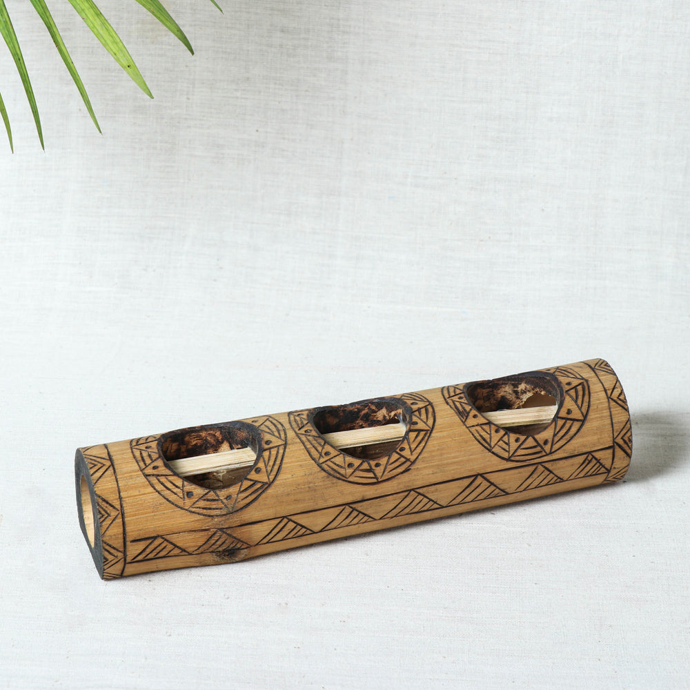 ITOKRI CRAFTS INITIATIVE Bamboo Candle Holder - 3 Candle