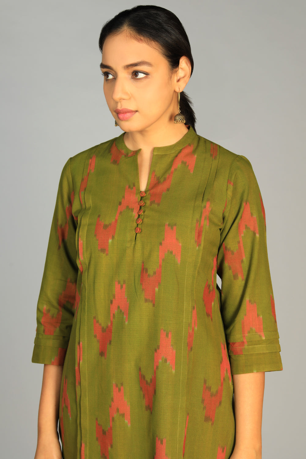 Kalanjali Ethnics Cotton Pochampally Ikat kurti - view 8