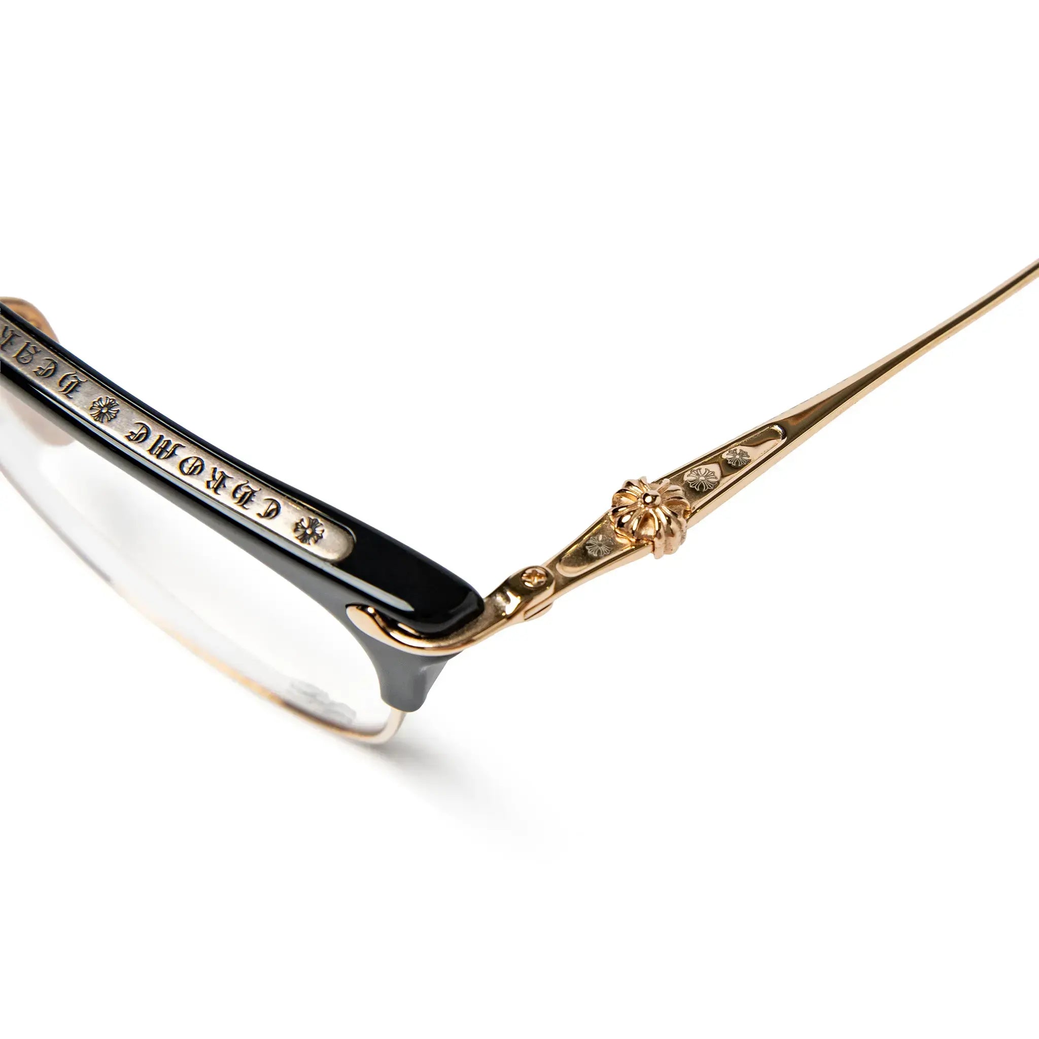 Chrome Hearts Sluntradiction Black Gold Pleated Sunglasses - view 9