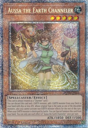 Yu-Gi-Oh! Aussa the Earth Channeler - POTE-EN032 - Starlight Rare - 1st Edition