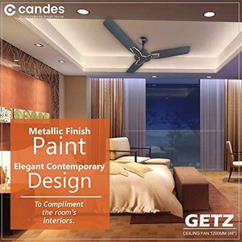 Candes Getz 1200mm/48 inch High Speed Anti-dust Decorative 3 Star Rated Ceiling Fan For Home 405 RPM with 2 Yrs Warranty (Pack of 1, Coffee Brown) - view 2