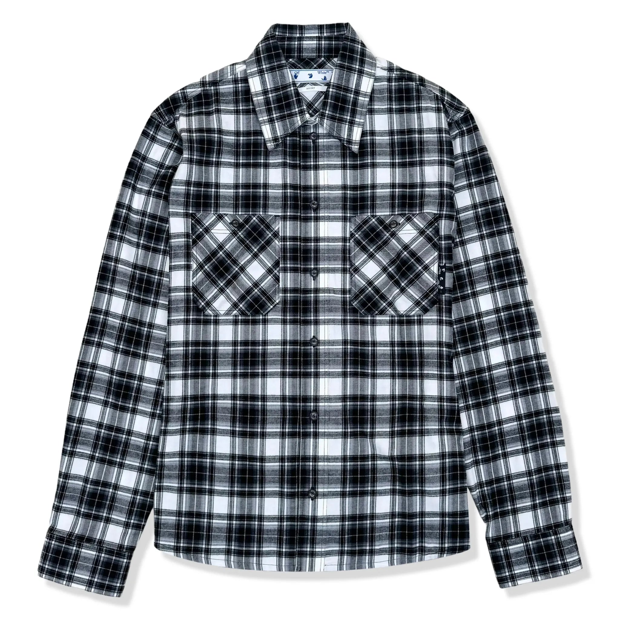 Preloved - Off-White Checked Arrow Black White Shirt