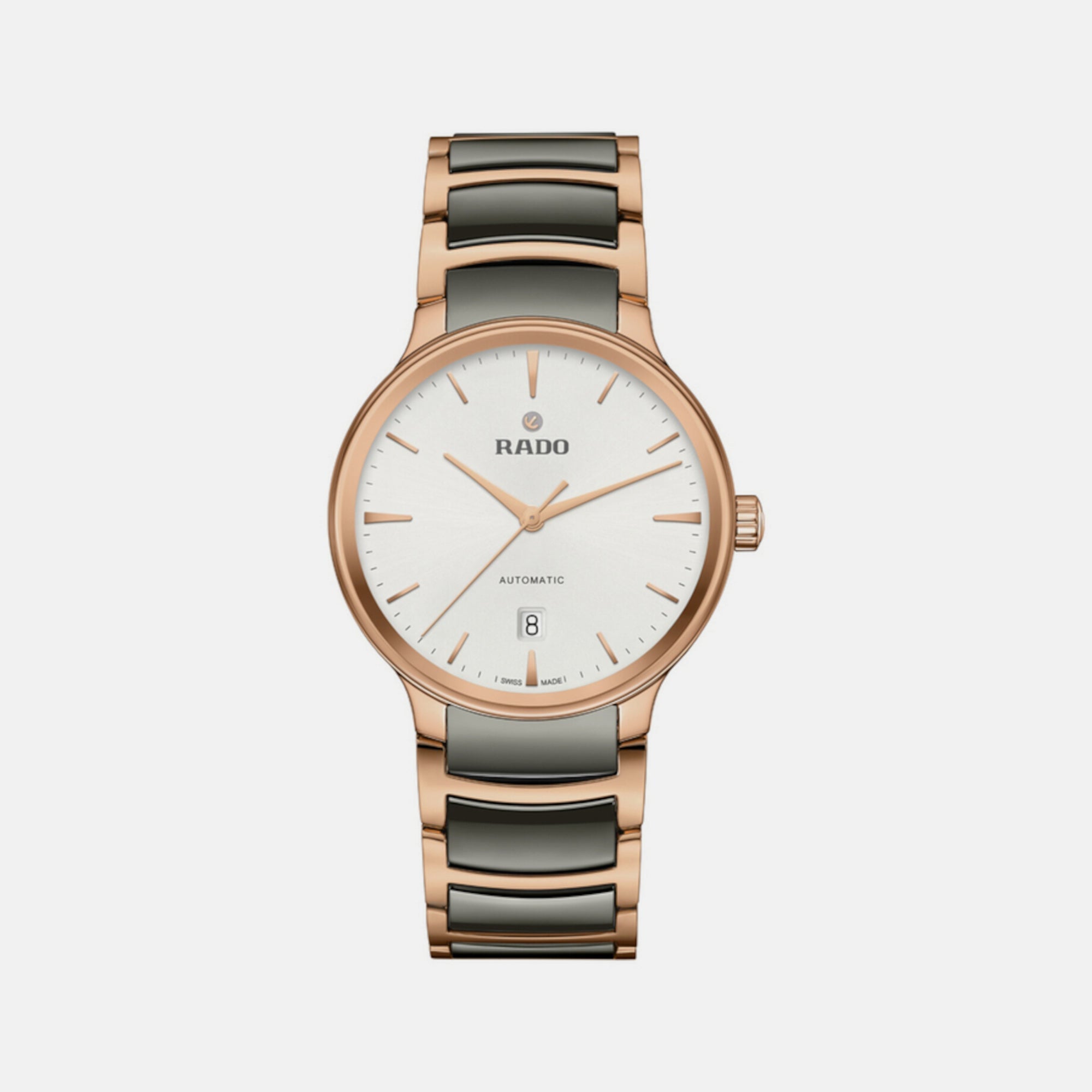 Rado Centrix Unisex Automatic White Dial Analog Stainless Steel Watch R30017012