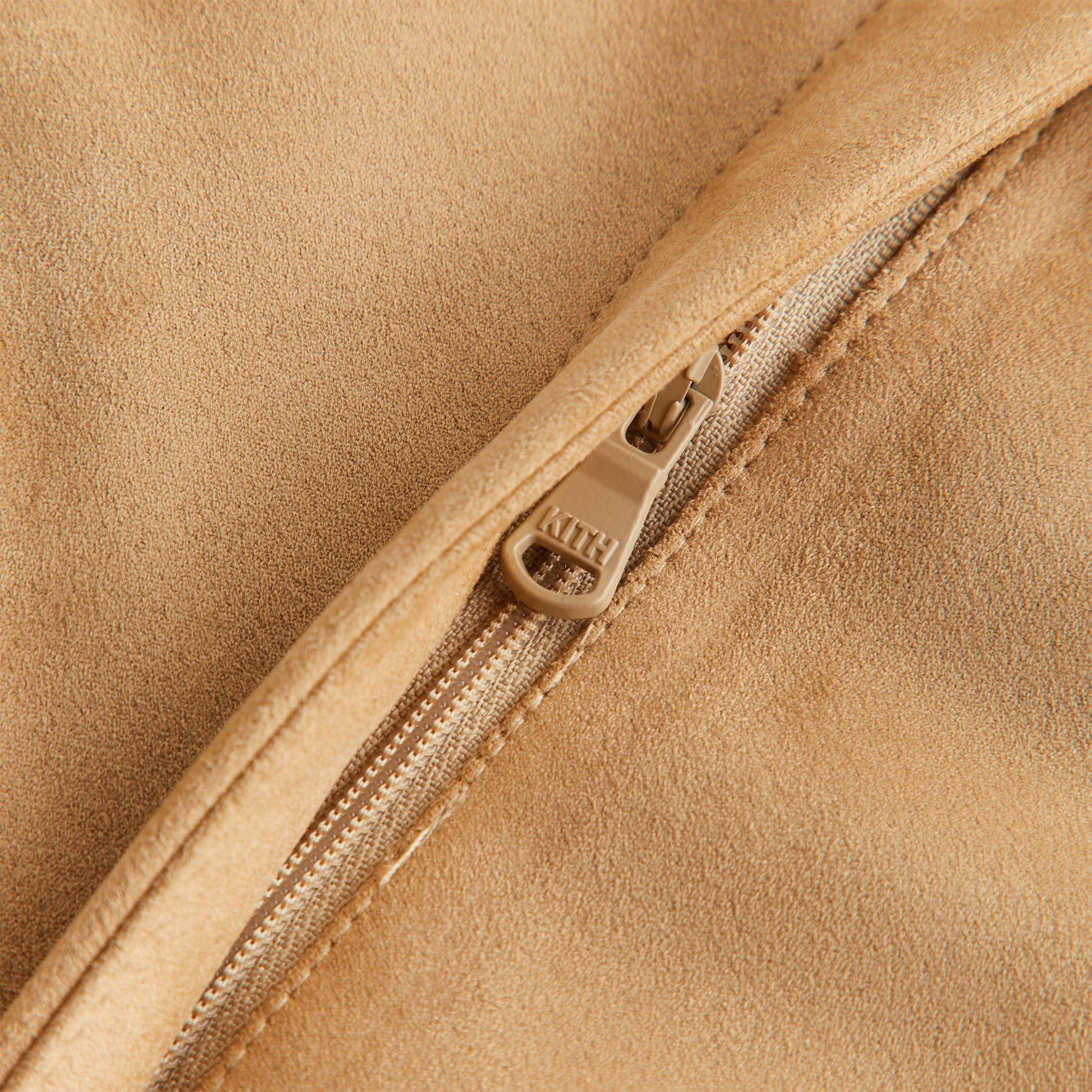 Kith Women Nylas Microsuede Zip Hooded Bomber - Birch - view 7