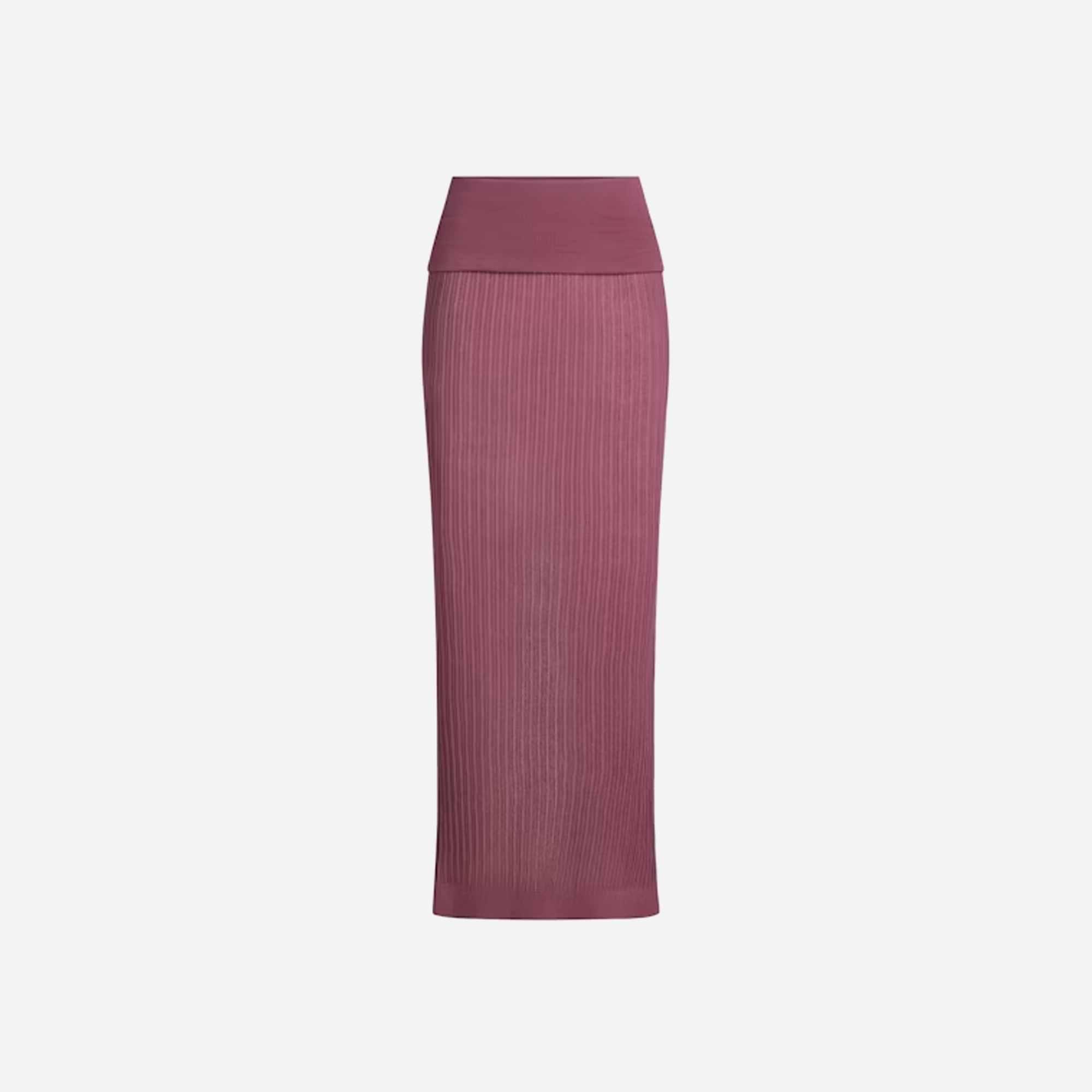 SKIMS Sheer Knit Foldover Long Skirt Beet