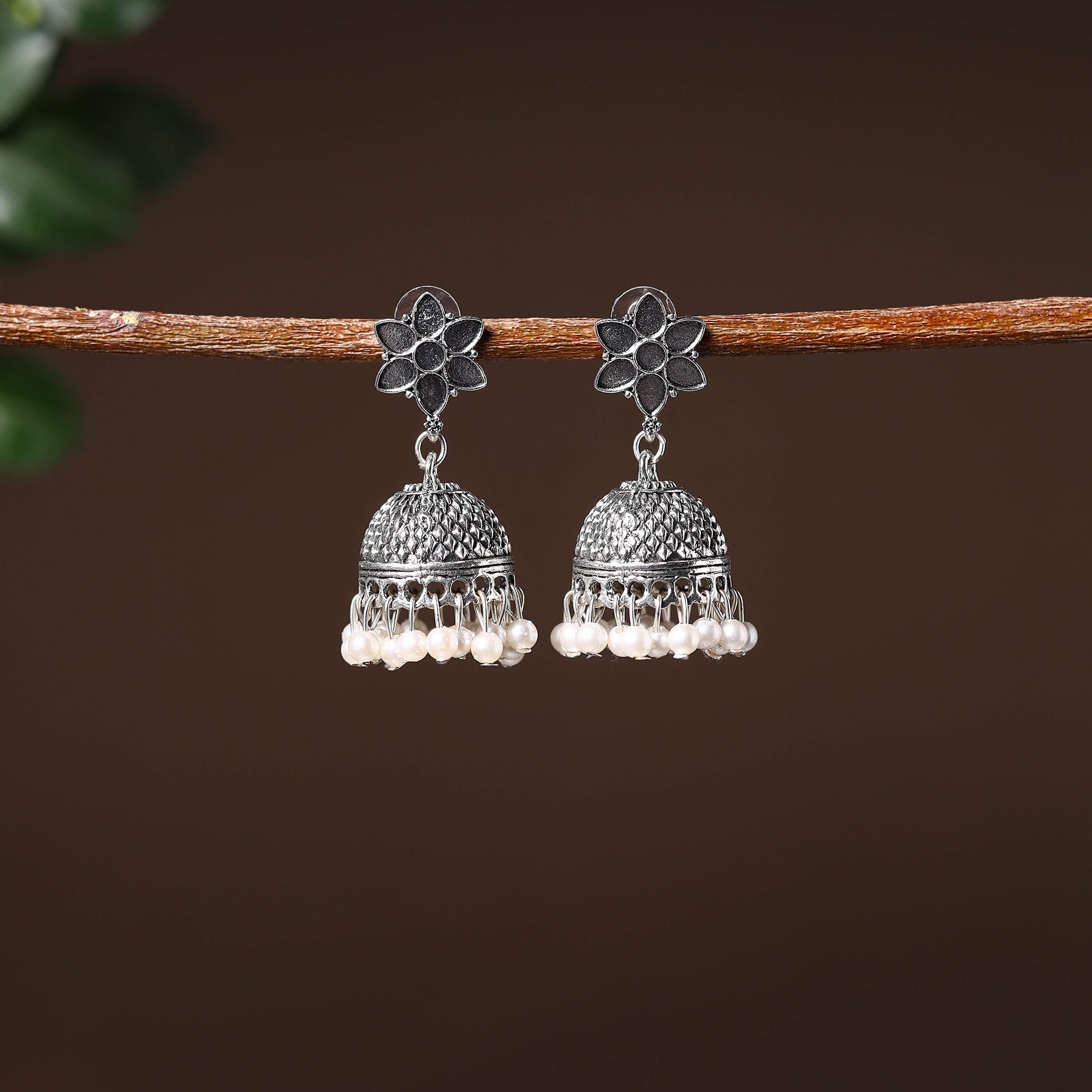JALPARI Aadhya Handcrafted GS Beaded Jhumki Earrings