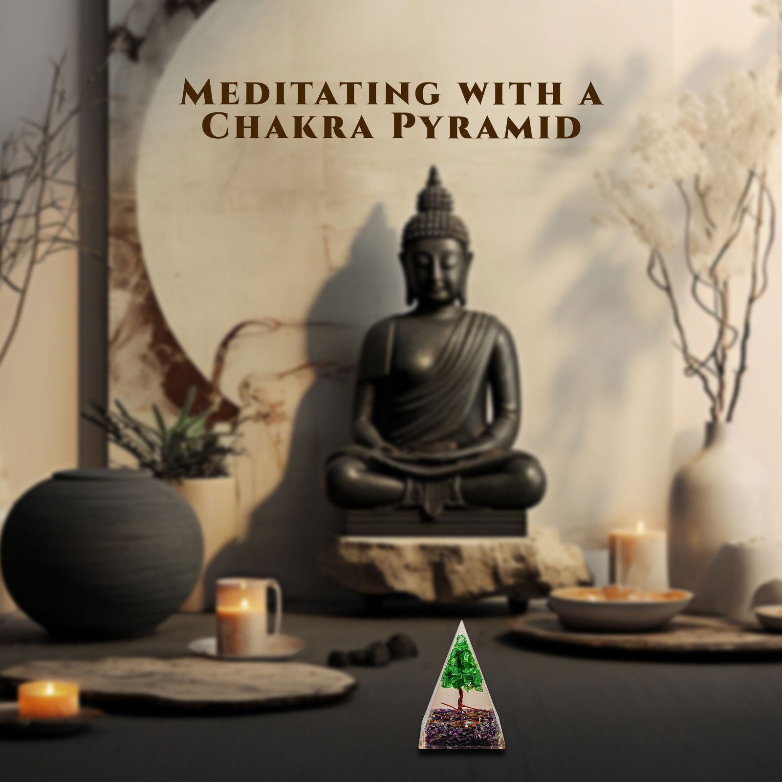Gemsmantra Amethyst With Tree Nubian Pyramid - view 6