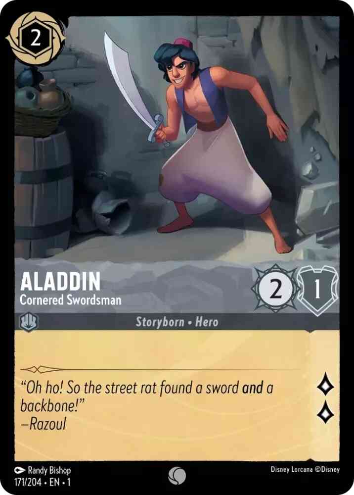 204 the first – Lorcana Aladdin - Cornered Swordsman - 171/204 [The First Chapter] [Non-Foil]