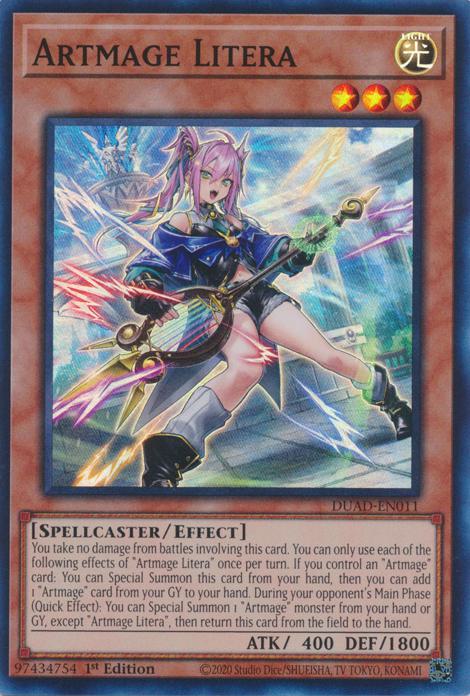 Yu-Gi-Oh! Artmage Litera - DUAD-EN011 - Super Rare - 1st Edition
