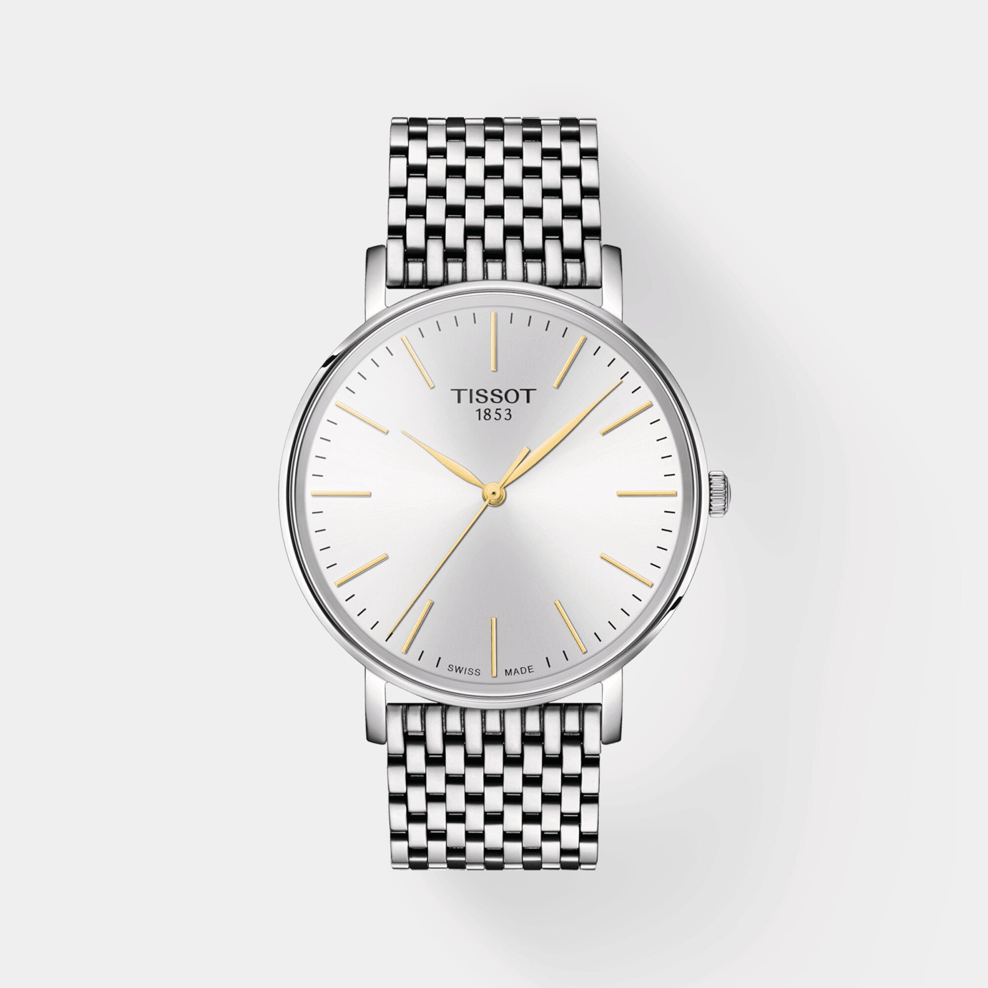 Tissot Everytime Men Quartz White Dial Analog Stainless steel Watch T1434101101101