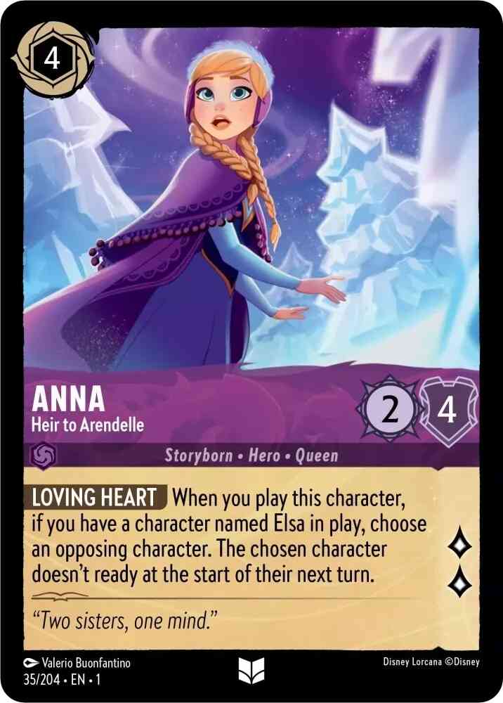 Lorcana Anna - Heir to Arendelle - 35/204 [The First Chapter] [Non-Foil]