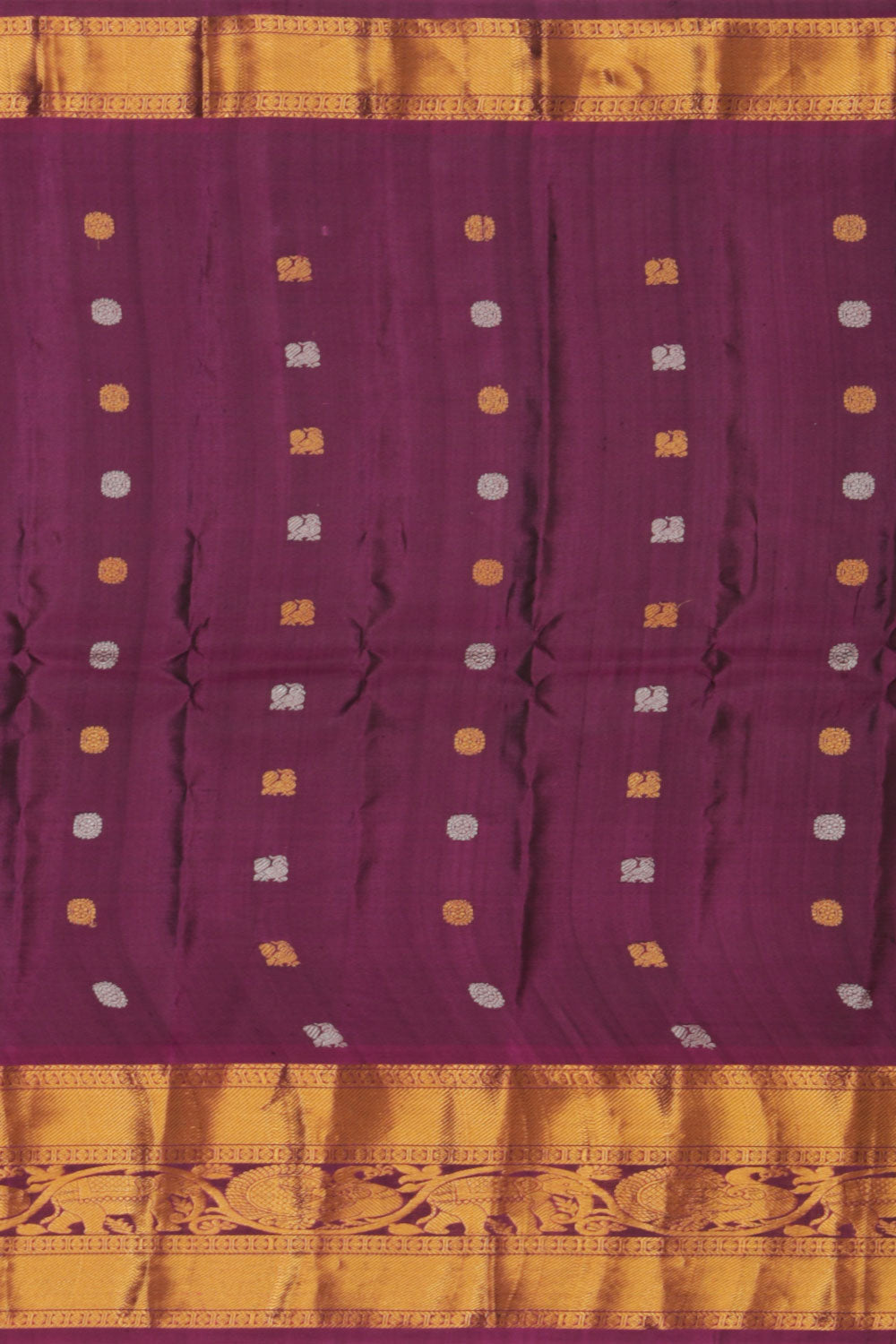 Kalanjali Gadwal Indigo Blue Saree – Women's - view 4
