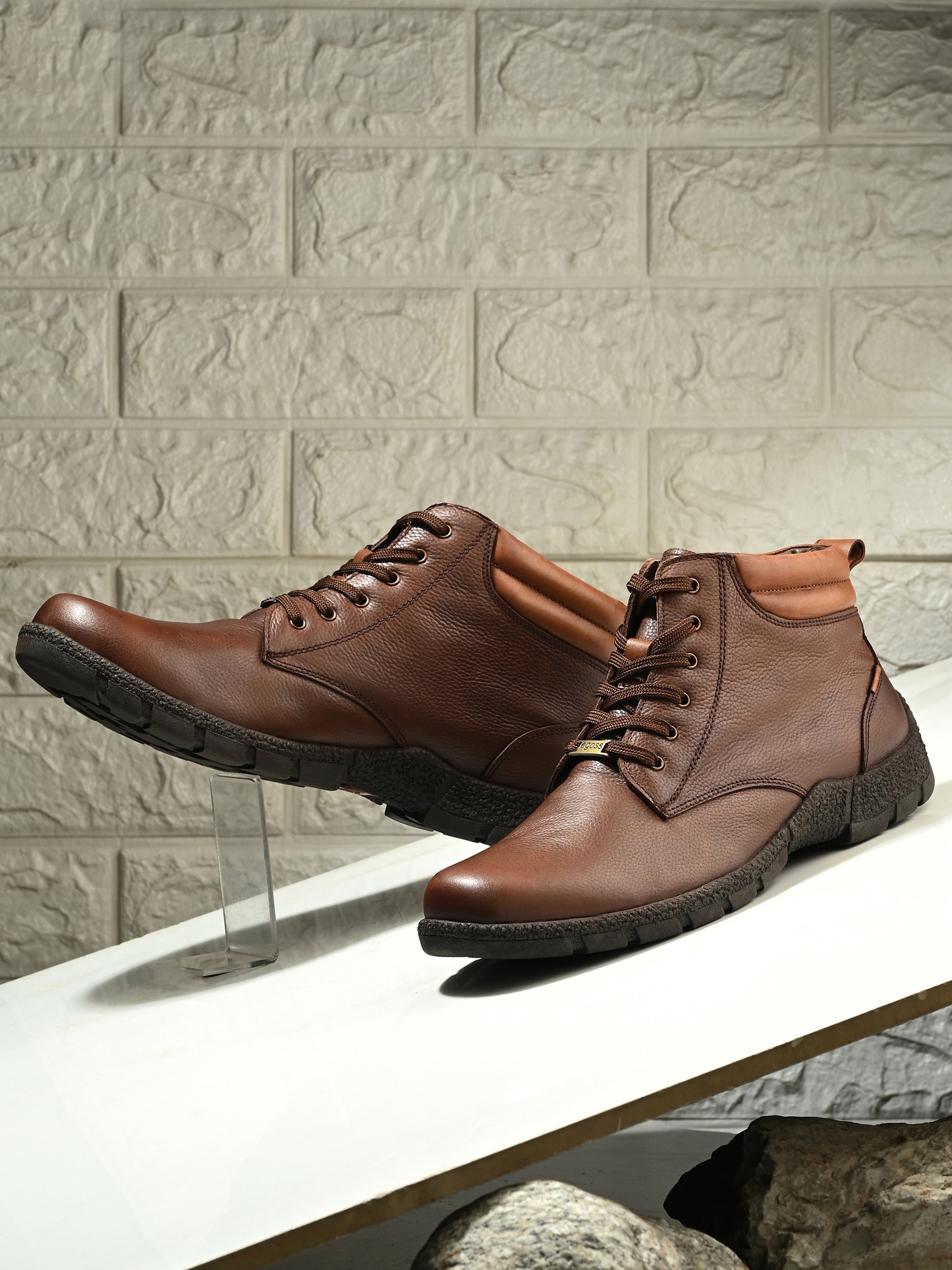 Mudtrail Lace-Up High Ankle Boots by Aspeerio - view 7