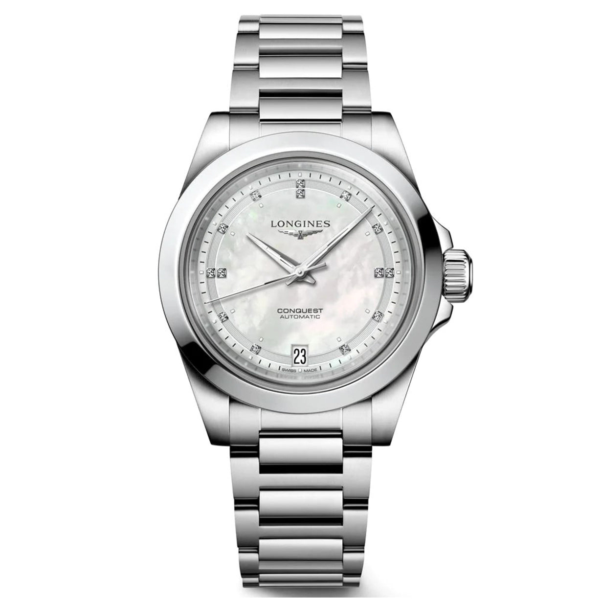 Longines Conquest White Mother-Of-Pearl Dial Women 34mm - view 4