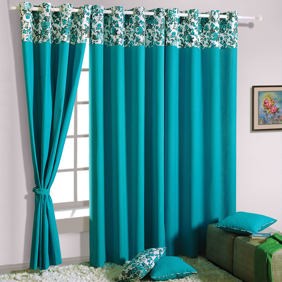 Swayam India Bond Blue Solid Curtains – 2711 - view 5