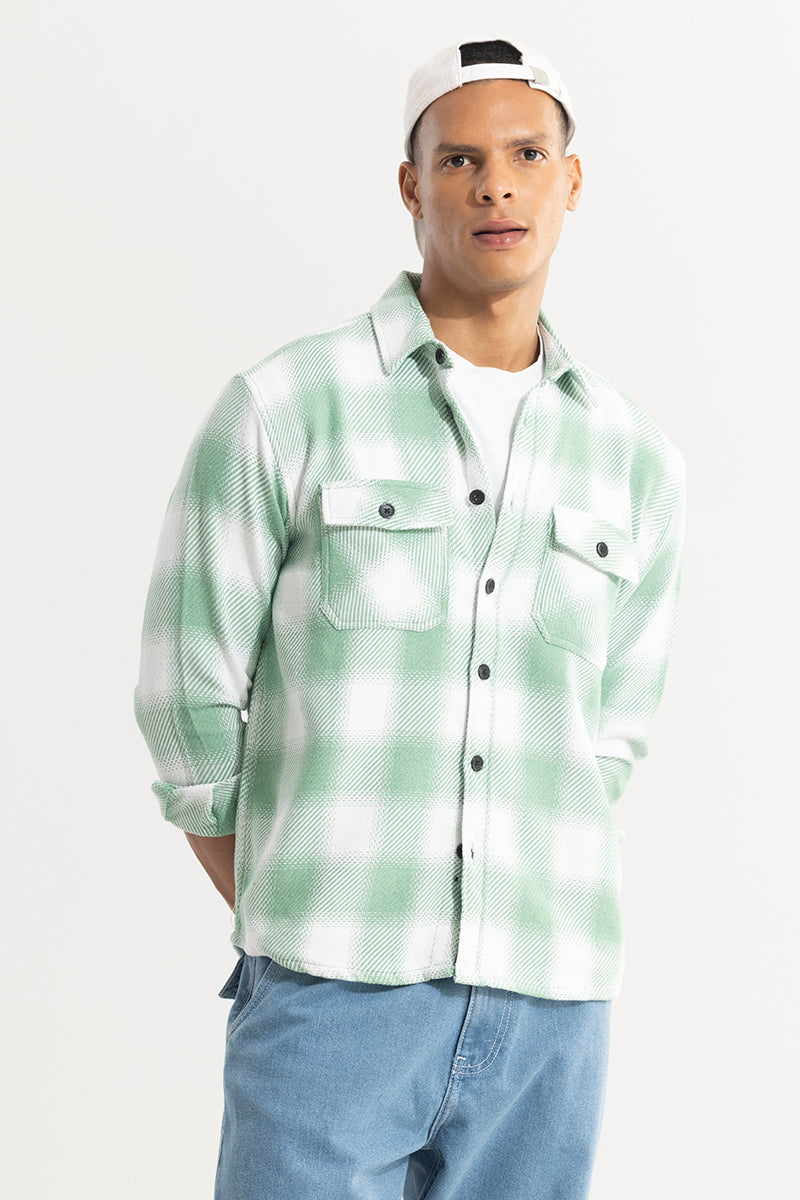 SNITCH Colossal Checks Green Shirt