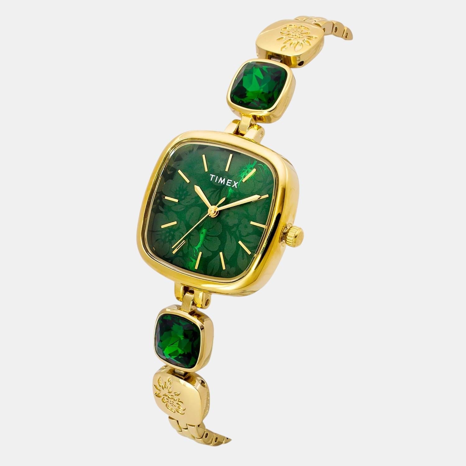 Timex Fria Women Quartz Green Dial Analog Brass Watch TWEL21000 - view 2