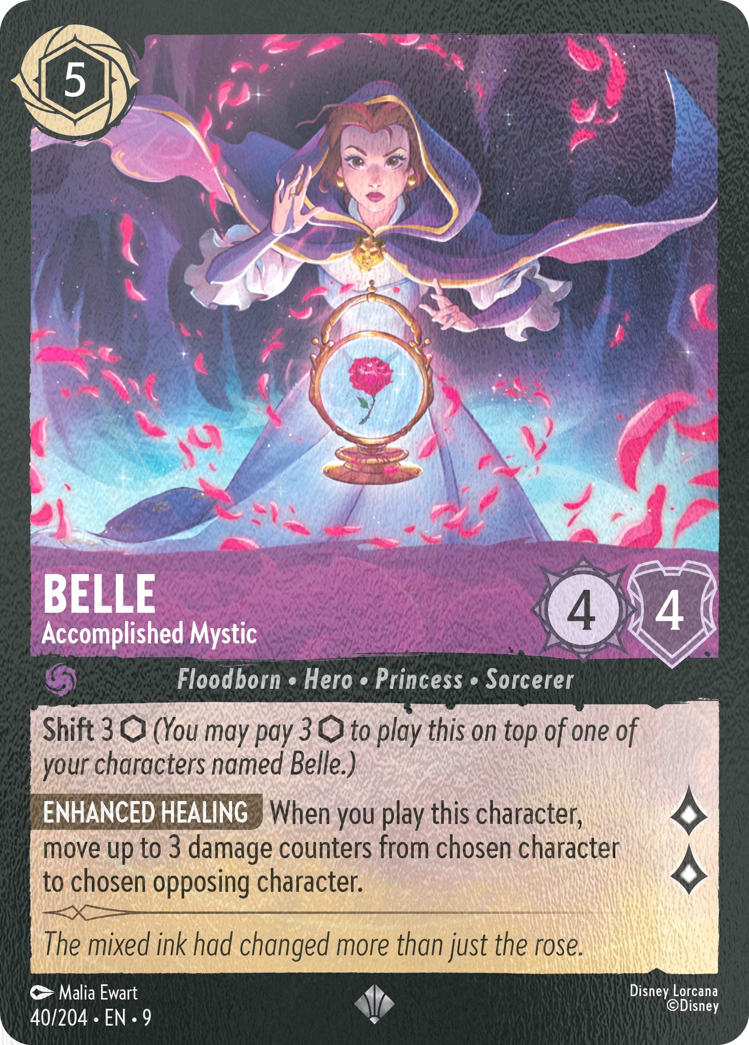 204 fabled cold – Lorcana Belle - Accomplished Mystic - 40/204 [Fabled] [Cold Foil]