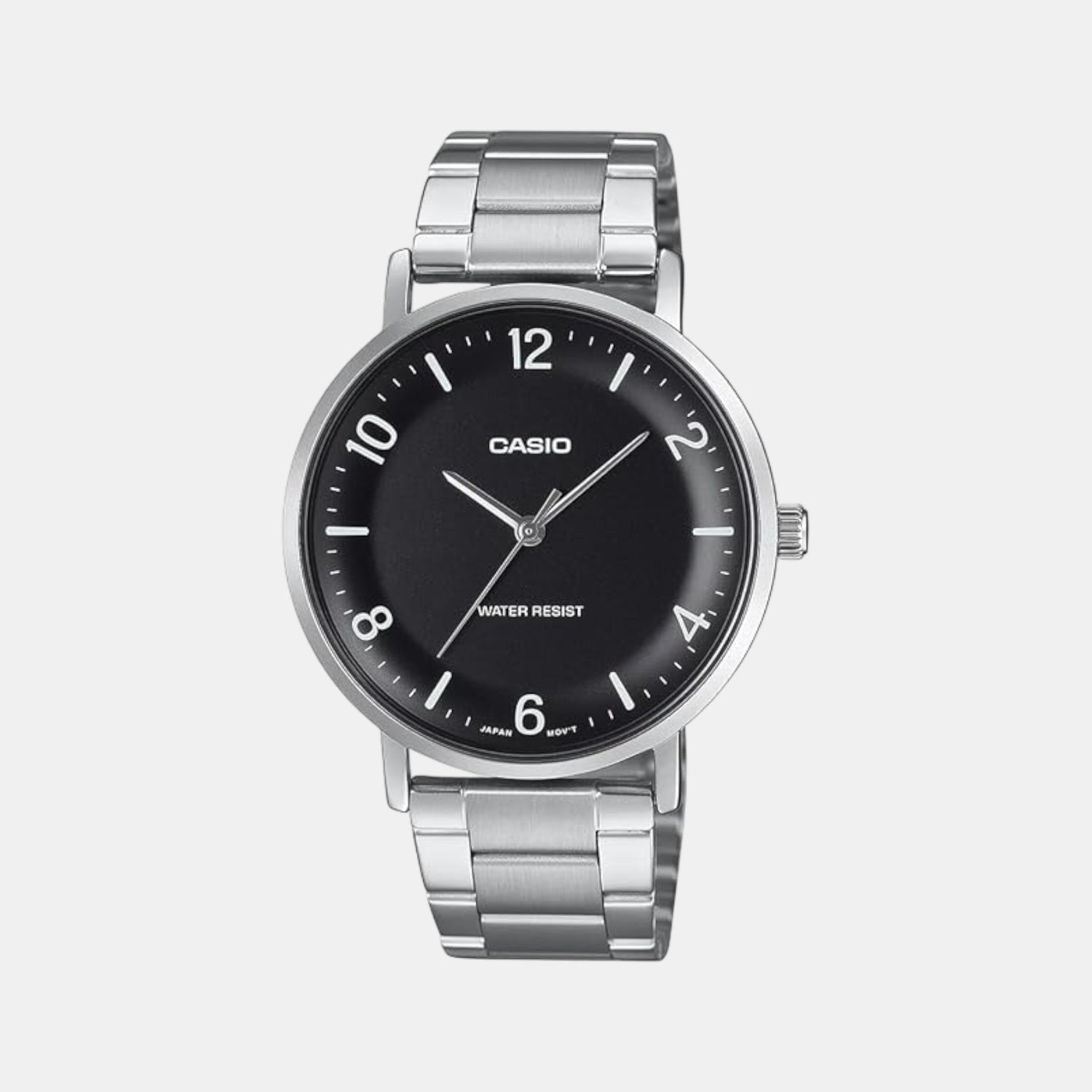 Casio Enticer Men Quartz Black Dial Analog Stainless Steel Watch A2405