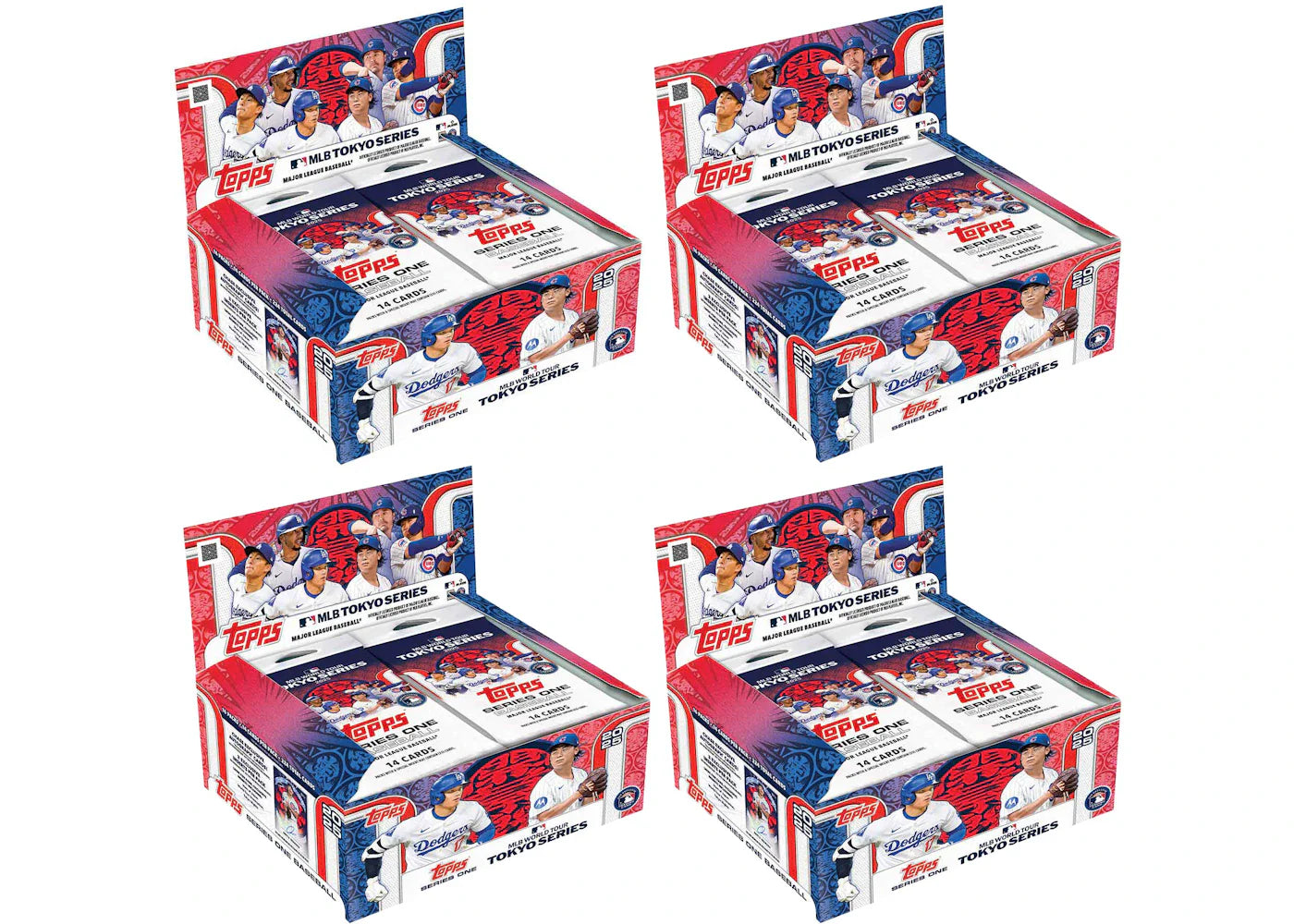 2025 Topps Series One MLB Tokyo Series Display Box 4x Lot