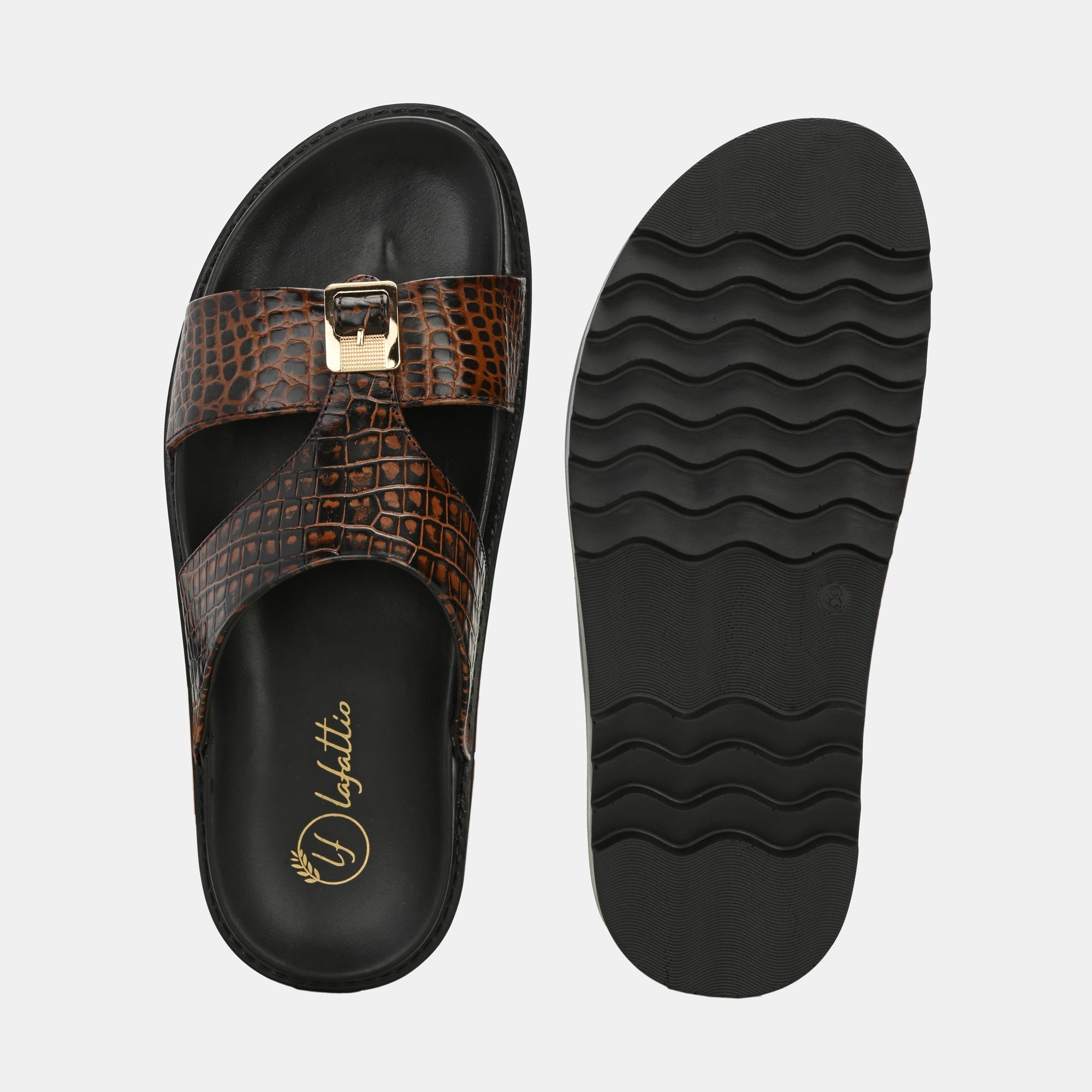 Brown Arba Slippers by Lafattio - view 6
