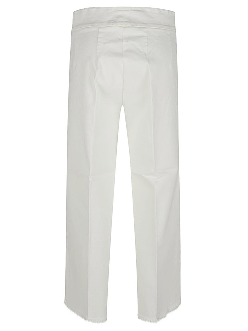 Avenue Montaigne Cropped frayed denim trousers - view 2
